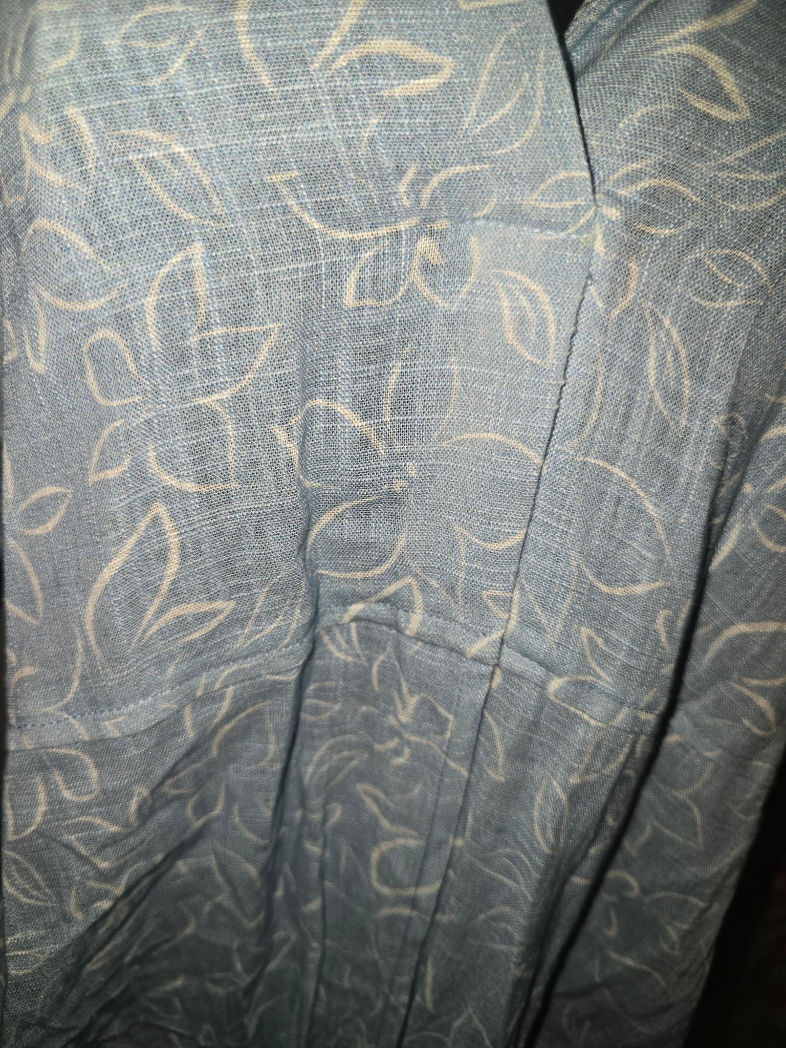 Sea and Sun Crop Top Floral Tie-Front Light Blue Women's S — photo 3 of 5