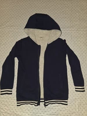 Seed Heritage Sherpa-Lined Full Zip Hoodie Navy Women's 10 — photo 6 of 6