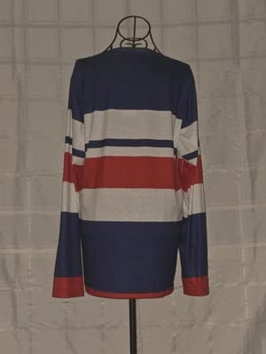 ShallWe Long Sleeve T-Shirt Striped Red White Blue Women's XL — photo 2 of 4