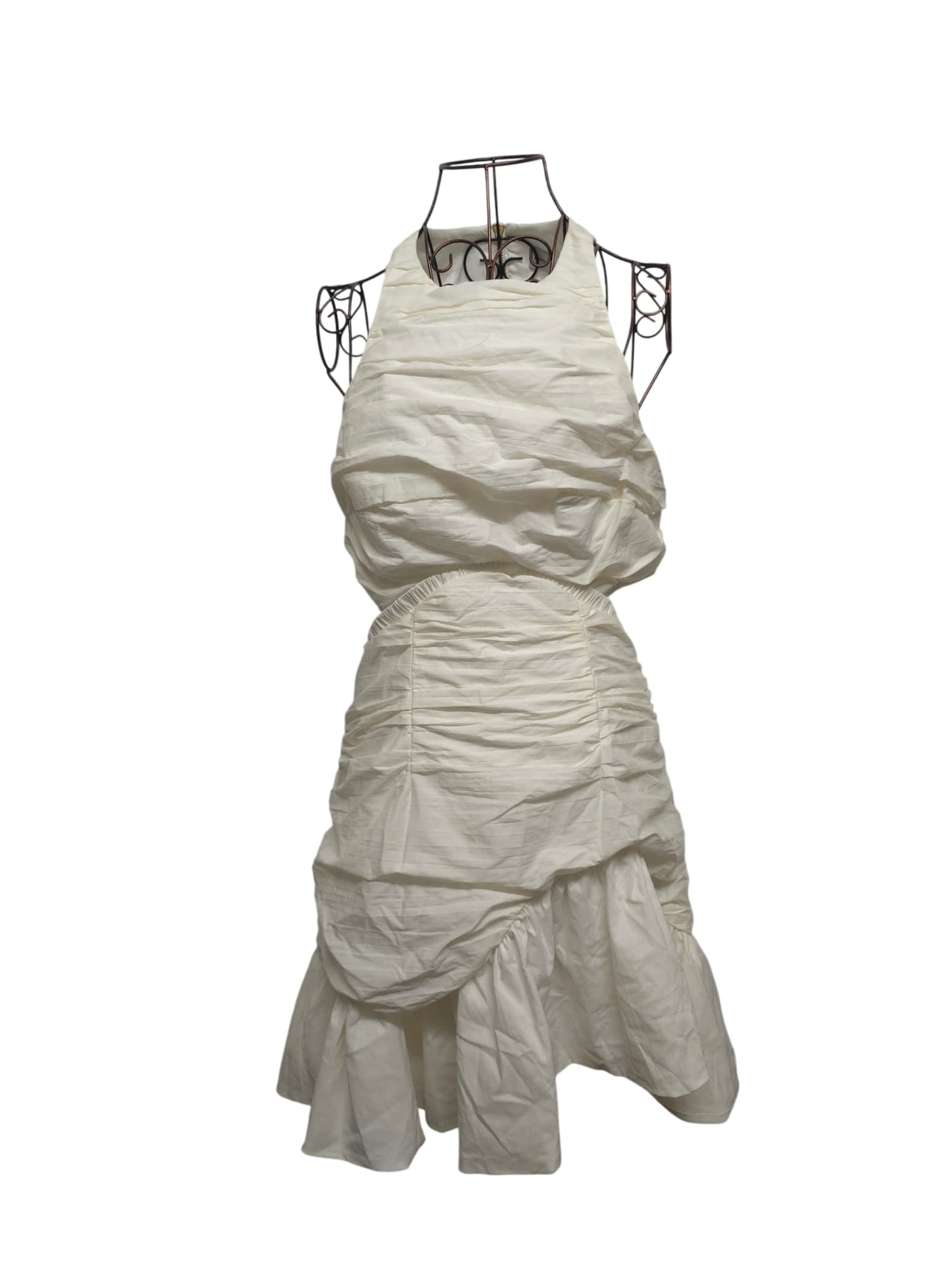 SHEIKE Mini Dress Ruched Halter White Women's 12 — photo 1 of 6