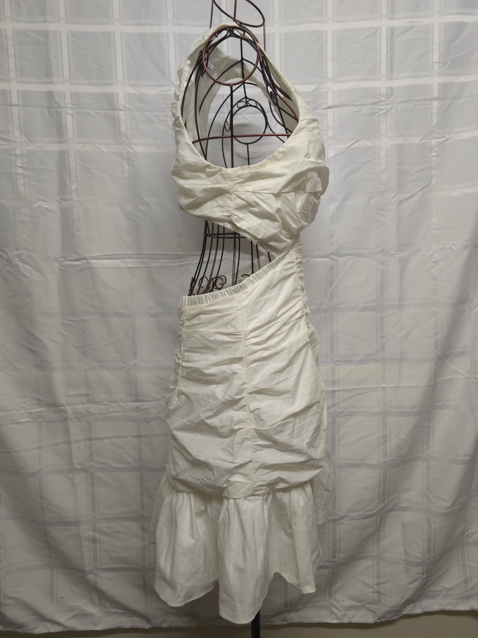 SHEIKE Mini Dress Ruched Halter White Women's 12 — photo 2 of 6