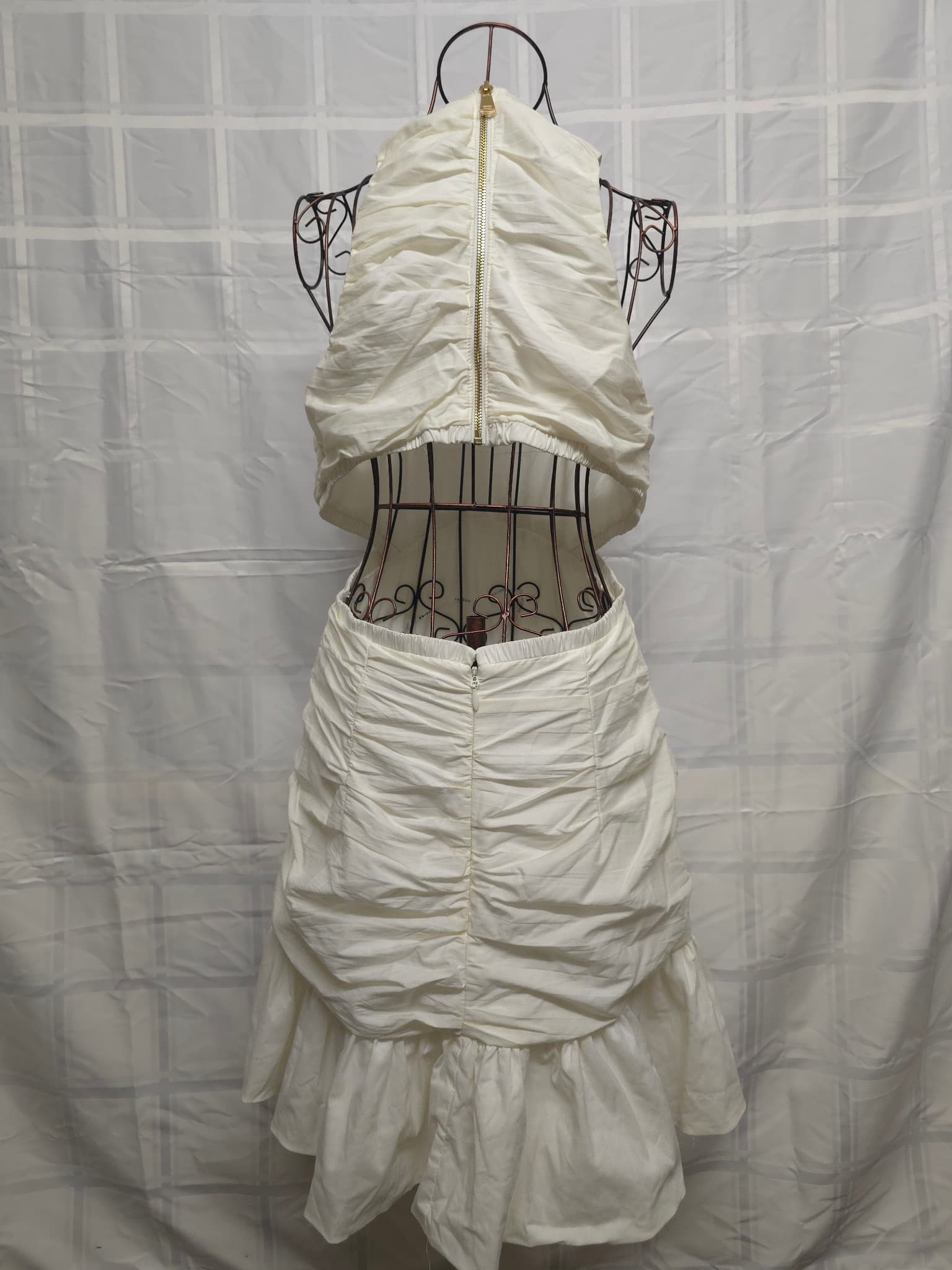 SHEIKE Mini Dress Ruched Halter White Women's 12 — photo 6 of 6