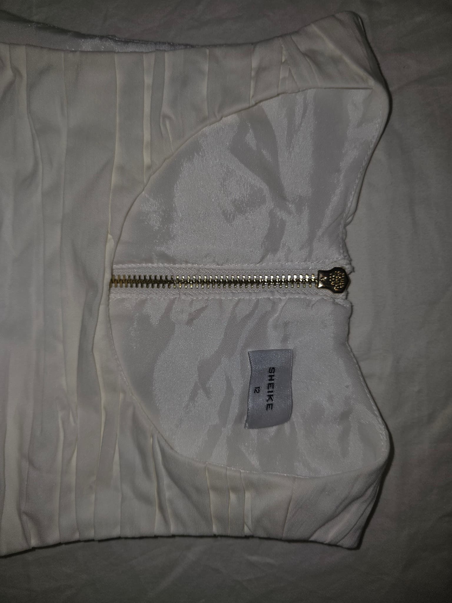 SHEIKE Mini Dress Ruched Halter White Women's 12 — photo 4 of 6