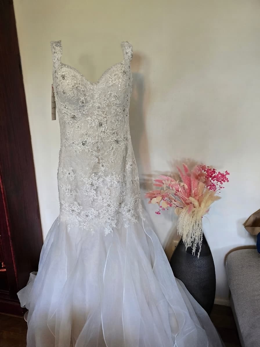Sophia Tolli Mermaid Wedding Dress Beaded Lace Ivory Women's 12 — photo 1 of 13