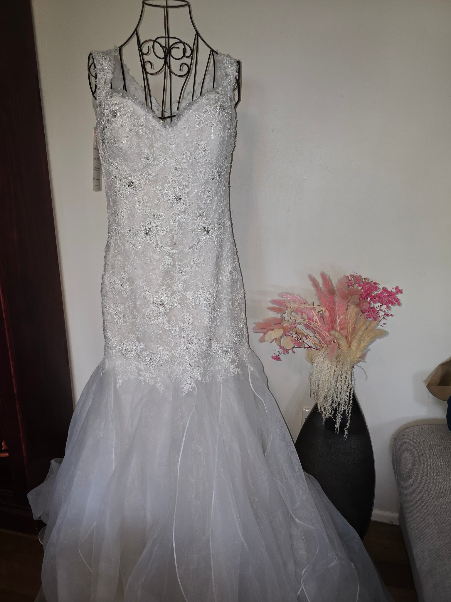Sophia Tolli Mermaid Wedding Dress Beaded Lace Ivory Women's 12 — photo 2 of 13