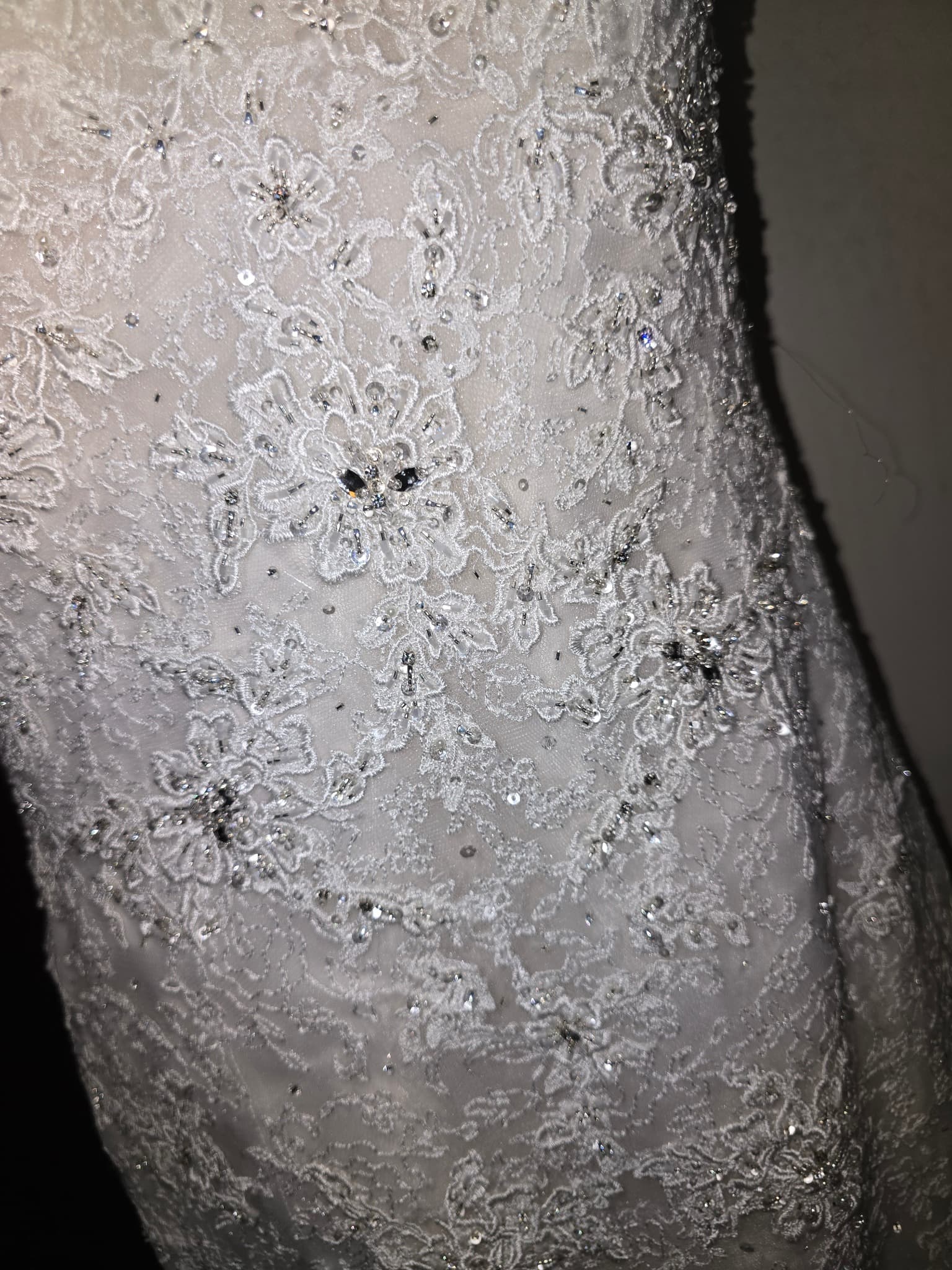 Sophia Tolli Mermaid Wedding Dress Beaded Lace Ivory Women's 12 — photo 3 of 13
