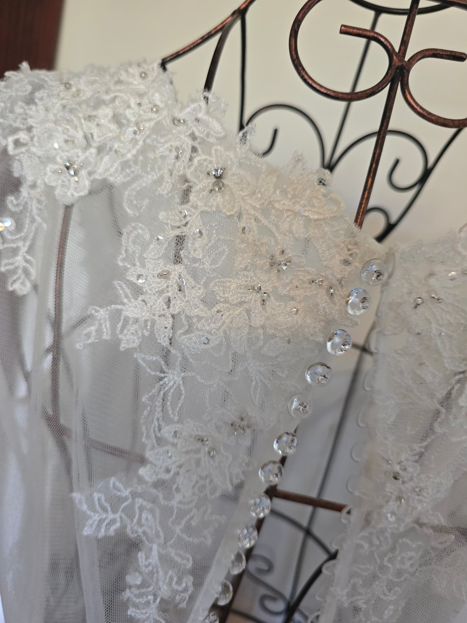 Sophia Tolli Mermaid Wedding Dress Beaded Lace Ivory Women's 12 — photo 6 of 13