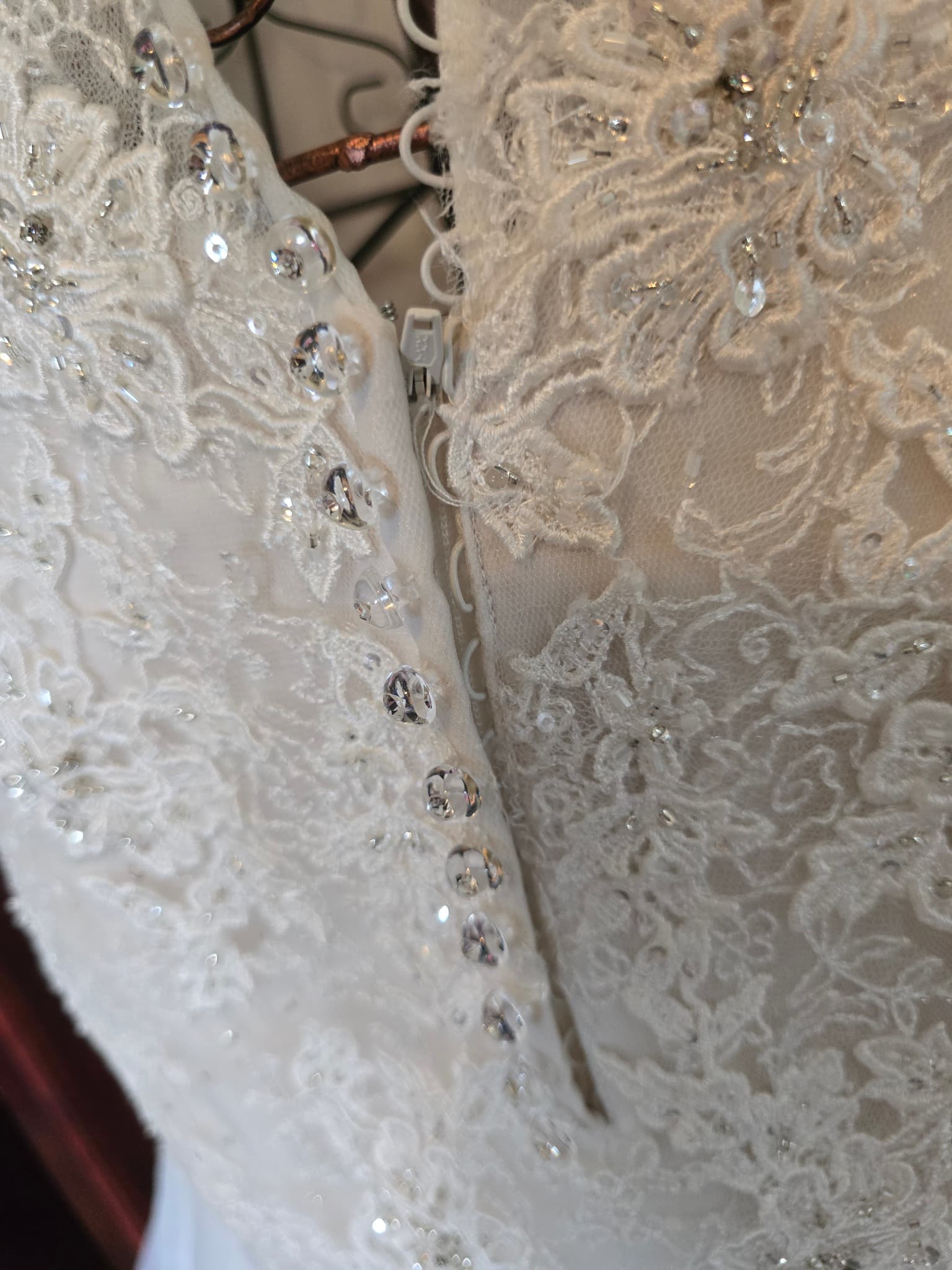 Sophia Tolli Mermaid Wedding Dress Beaded Lace Ivory Women's 12 — photo 8 of 13