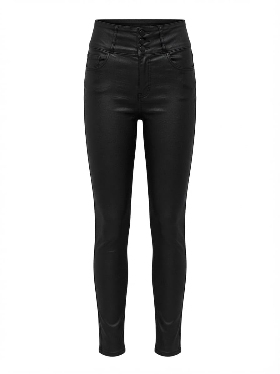 STNDRD DENIM High-Waisted Coated Skinny Jeans Black Women's 10 — photo 1 of 6