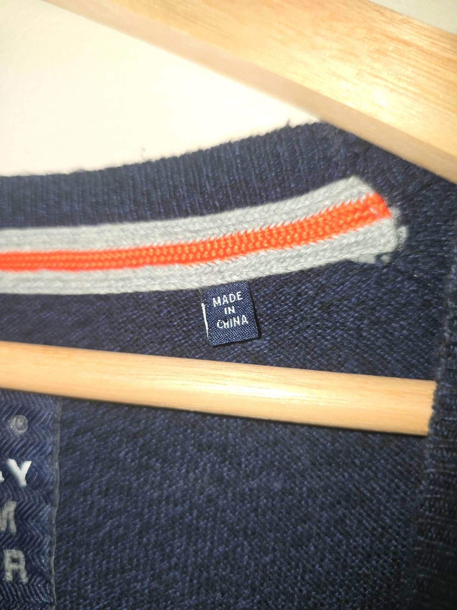 Superdry Crew Neck Knit Sweater Embroidered Logo Navy Blue Men's XL — photo 4 of 6