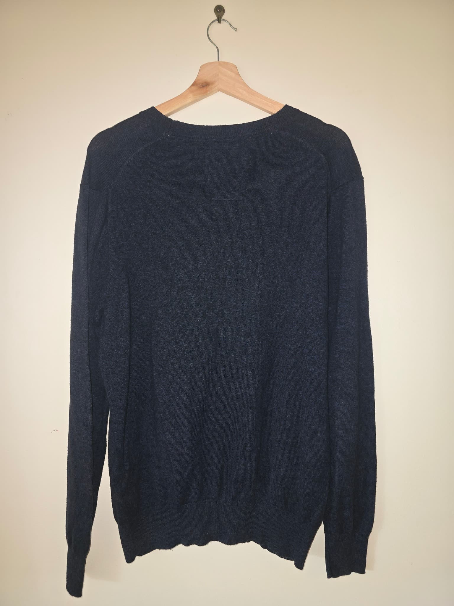 Superdry Crew Neck Knit Sweater Embroidered Logo Navy Blue Men's XL — photo 6 of 6