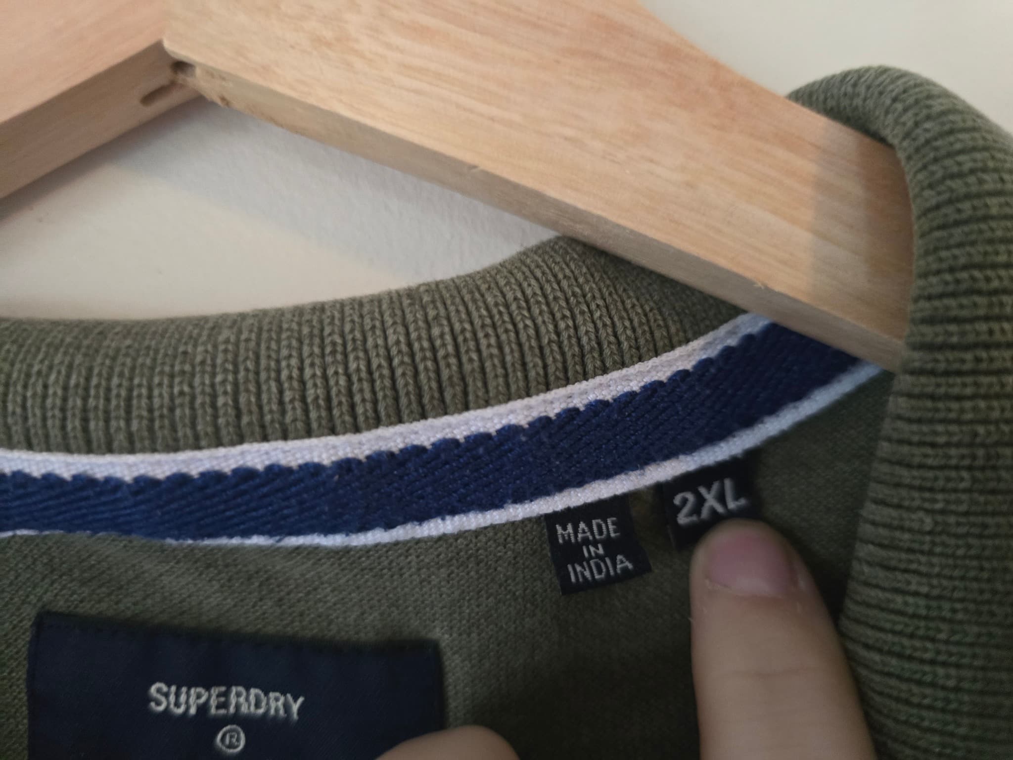 Superdry Pique Polo Shirt Embroidered Logo Olive Green Men's 2XL — photo 5 of 7