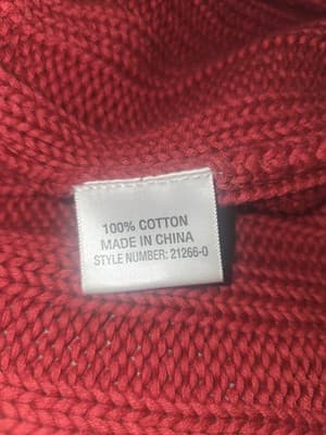 Sussan Cable-Knit Cardigan Open Front Red Women's L — photo 4 of 4