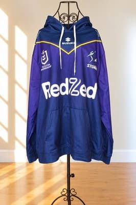 Suzuki Melbourne Storm NRL Training Hoodie Colourblock Purple Navy Yellow Men's 2XL — photo 1 of 3
