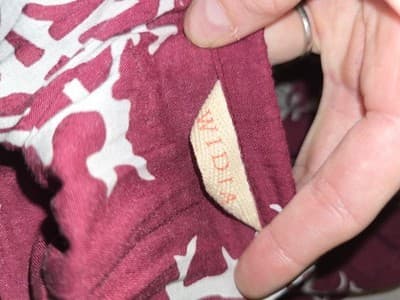 Theory Shift Dress Abstract Print Burgundy White Women's 4 — photo 3 of 3