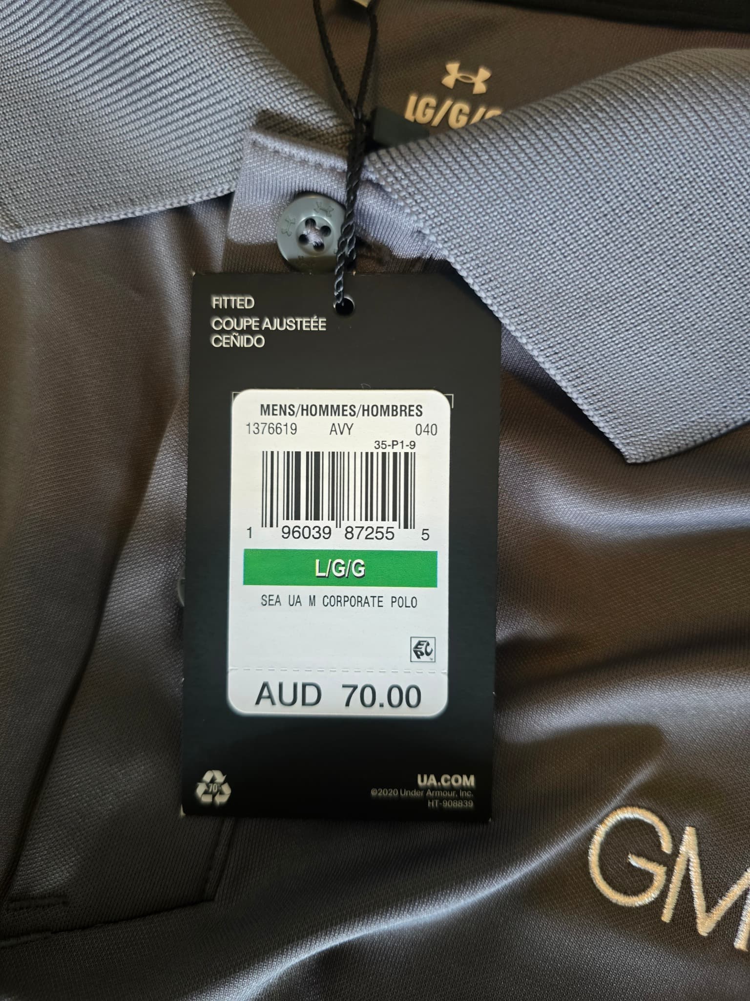 Under Armour Performance Polo Shirt GMFIRE Embroidery Grey Men's L — photo 7 of 7