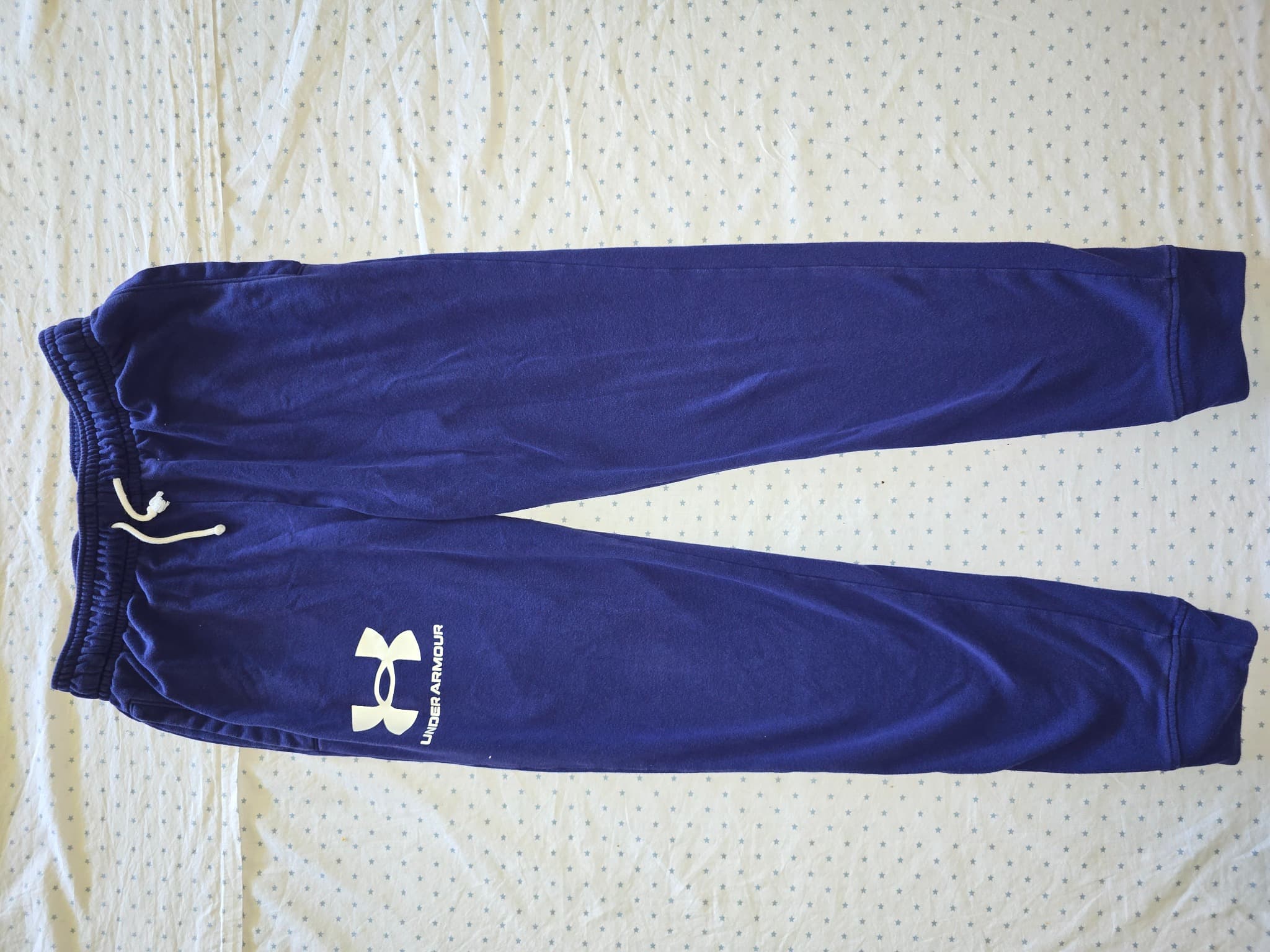 Under Armour Rival Fleece Joggers Logo Print Blue Men's M — photo 1 of 5