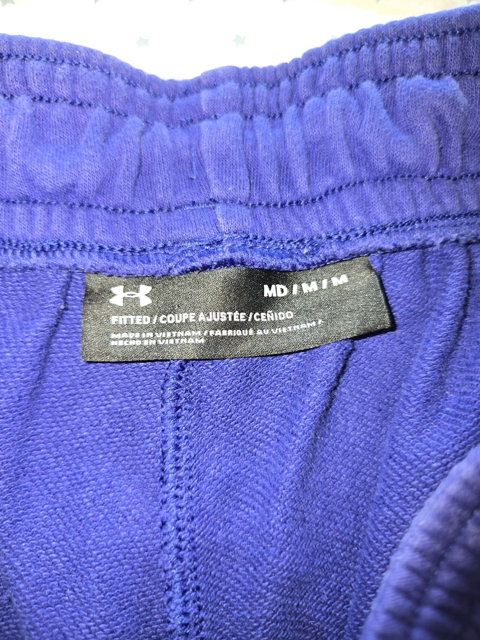 Under Armour Rival Fleece Joggers Logo Print Blue Men's M — photo 4 of 5