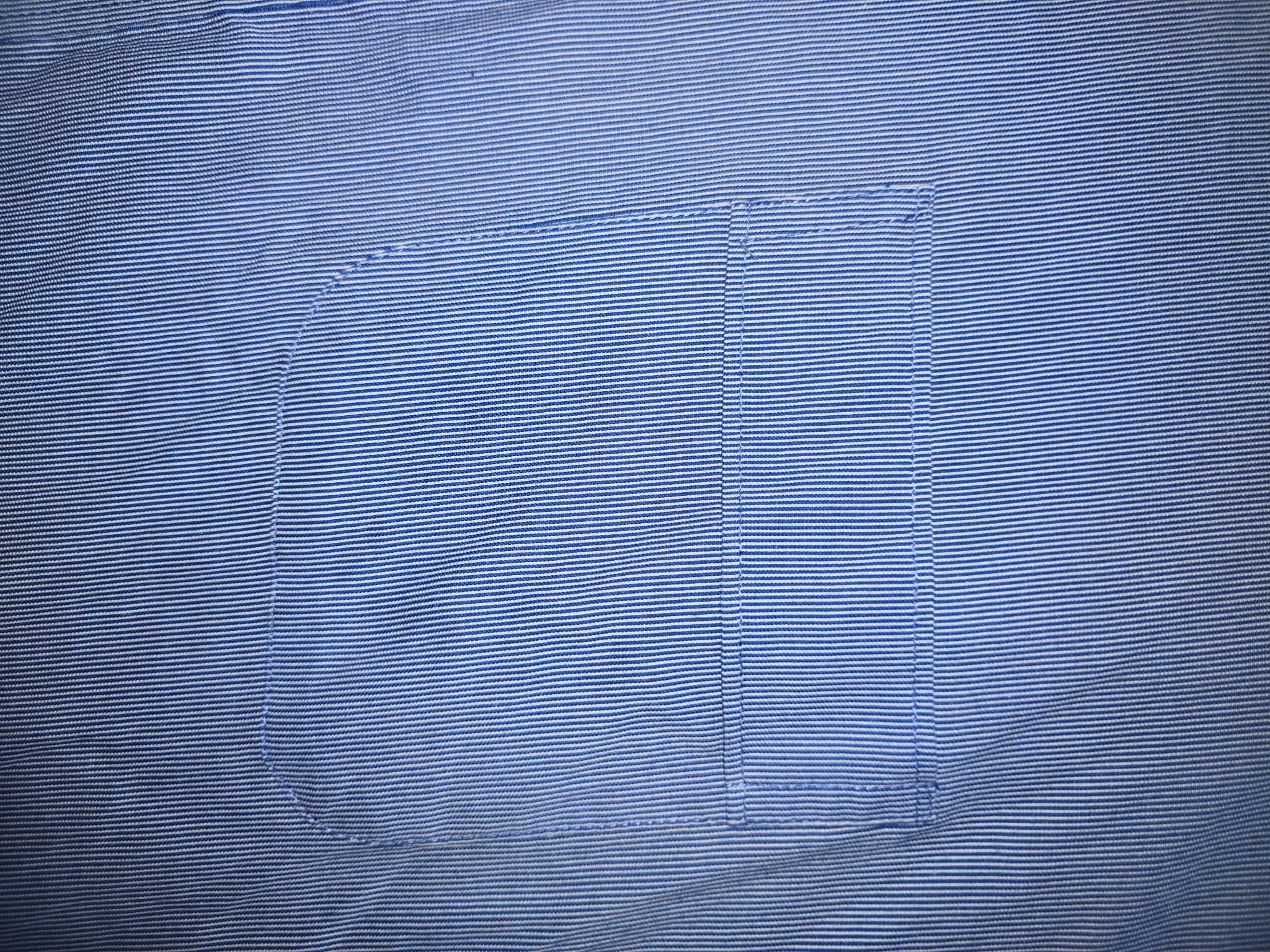 Van Heusen Dress Shirt Pinstripe Blue Men's 42 — photo 5 of 7