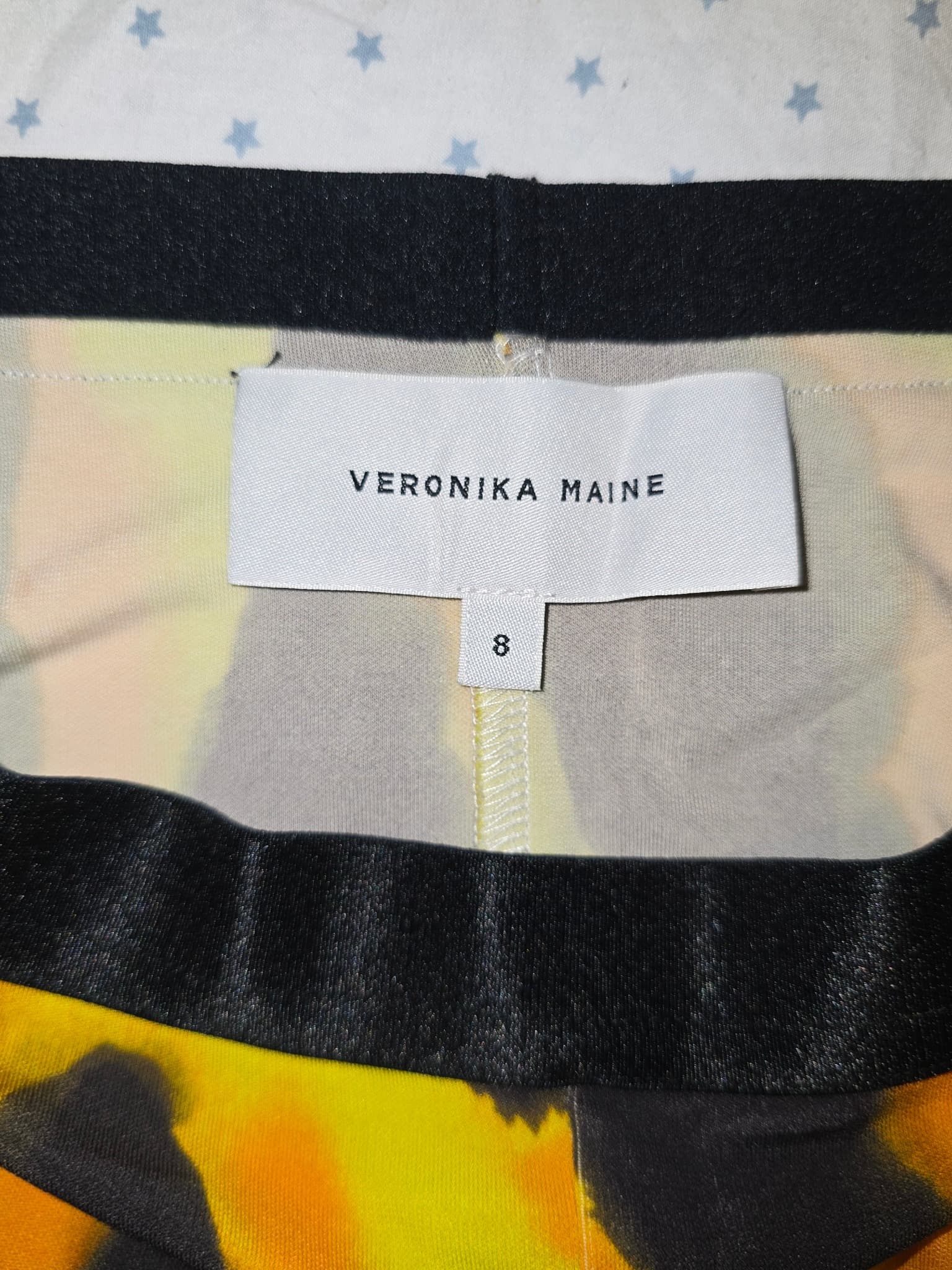 Veronika Maine Maxi Skirt Animal Print Yellow Orange Women's 8 — photo 2 of 3