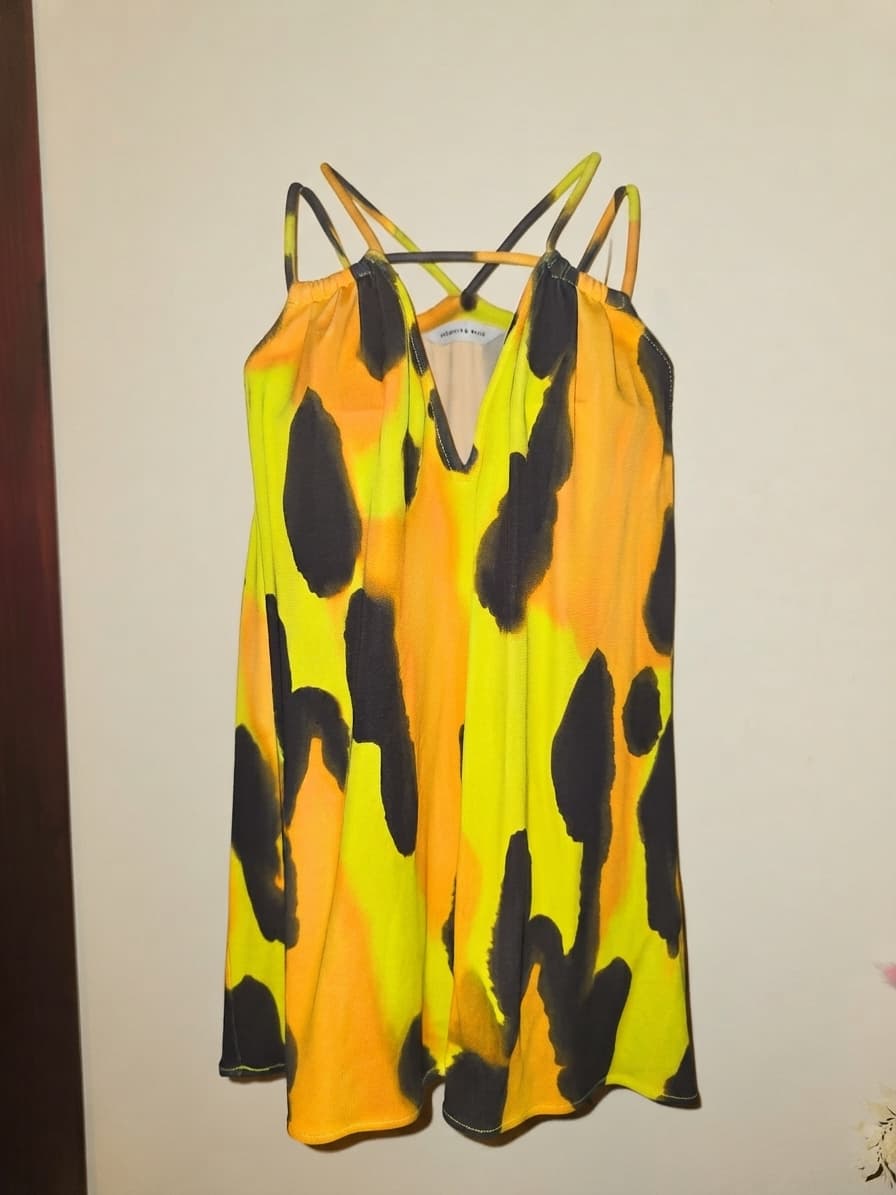 Veronika Maine Sleeveless Top Abstract Print Yellow and Black Women's 6 — photo 1 of 3