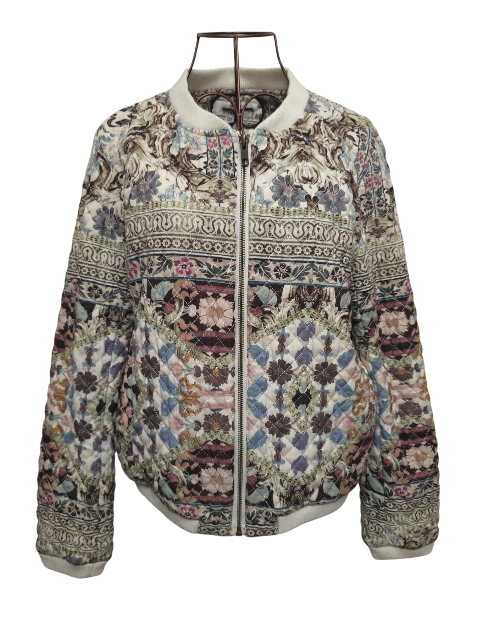 We Are Kindred Quilted Bomber Jacket Floral Print Multicolour Women's 8 — photo 1 of 8