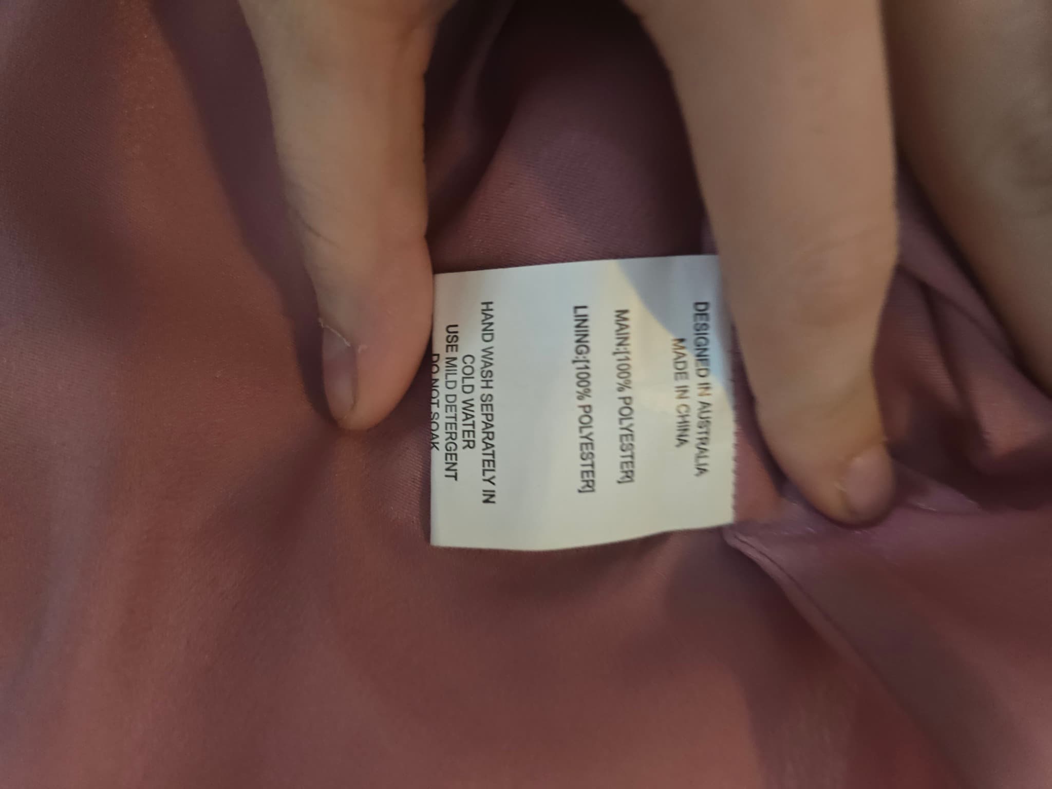 WHITE | CLOSET Long Sleeve Button-Down Blouse Dusty Pink Women's 6 — photo 5 of 7