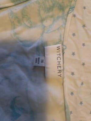 Witchery Tunic Blouse Floral V-Neck White Blue Women's 16 — photo 5 of 5