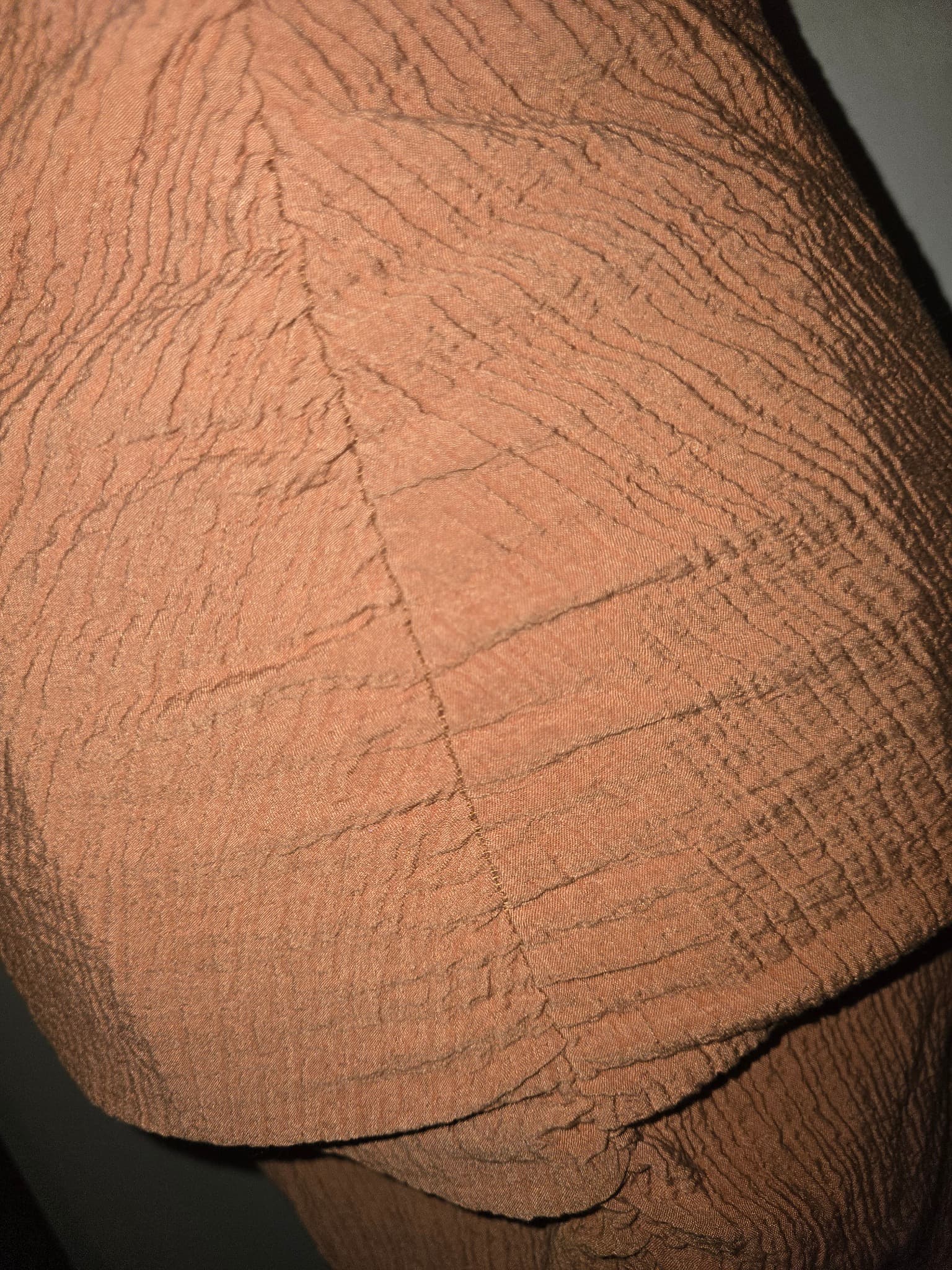 Zara Midi Dress Textured Cut-Out Brown Women's XS — photo 2 of 5
