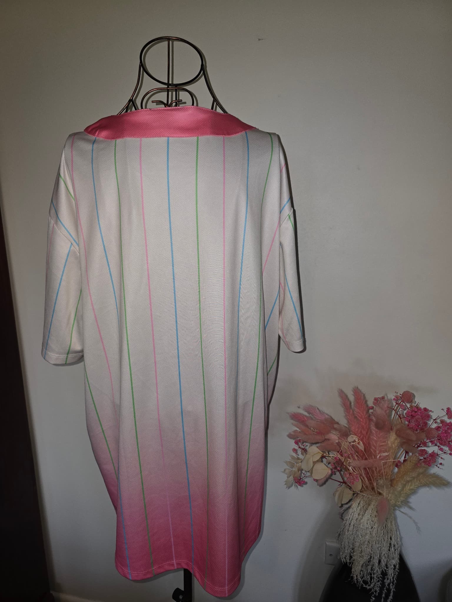 Zing The Powerpuff Girls Baseball Jersey Pinstripe Pink White Unisex XL — photo 6 of 6