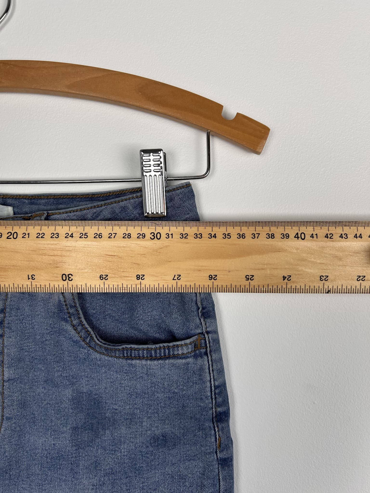 Cotton On Blue Denim Mini Skirt Raw Hem Size US 8 — photo 4 of 5
