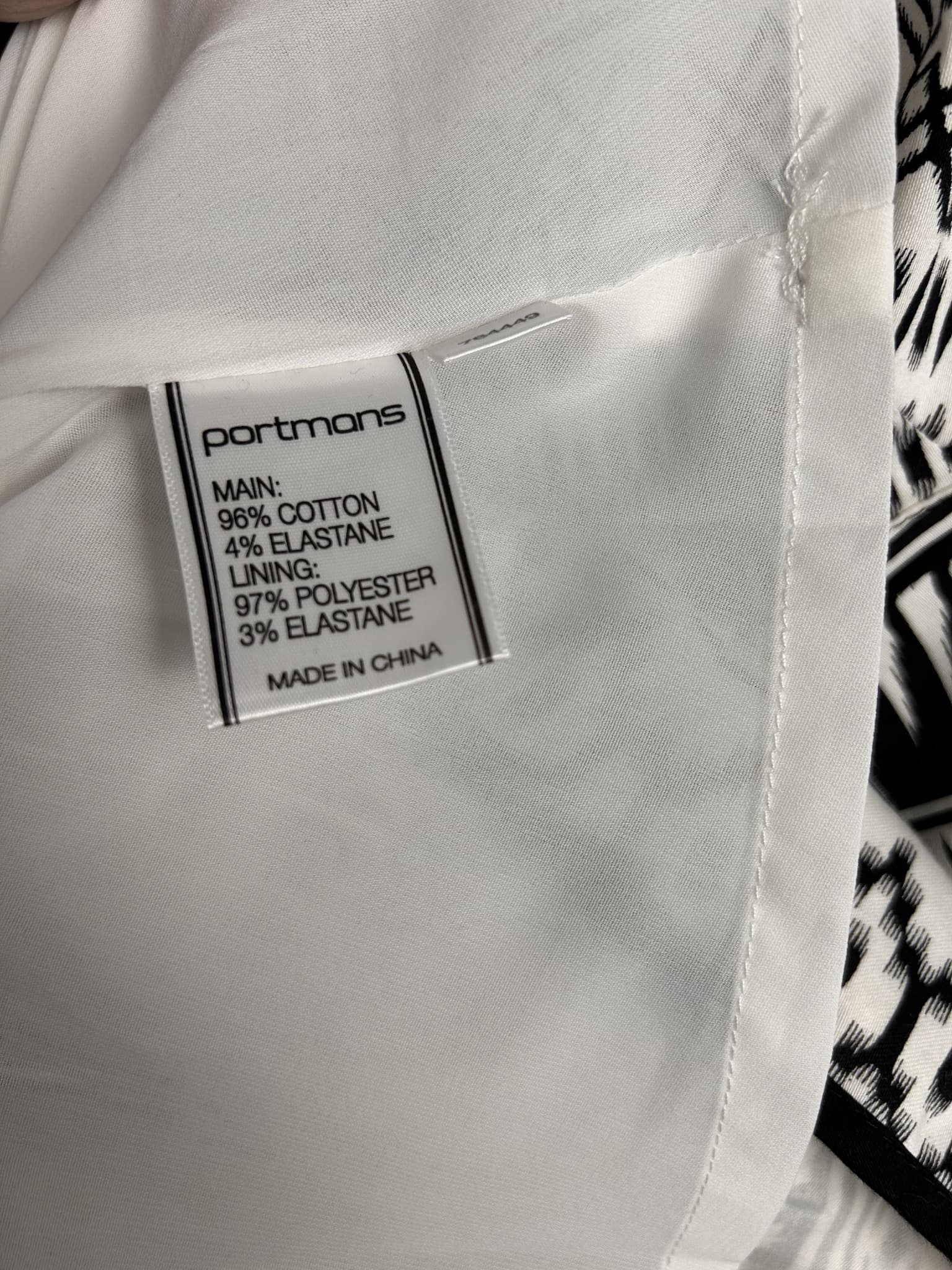 Portmans Black And White Tribal Print Sleeveless Fit And Flare Dress Size 6 — photo 3 of 6