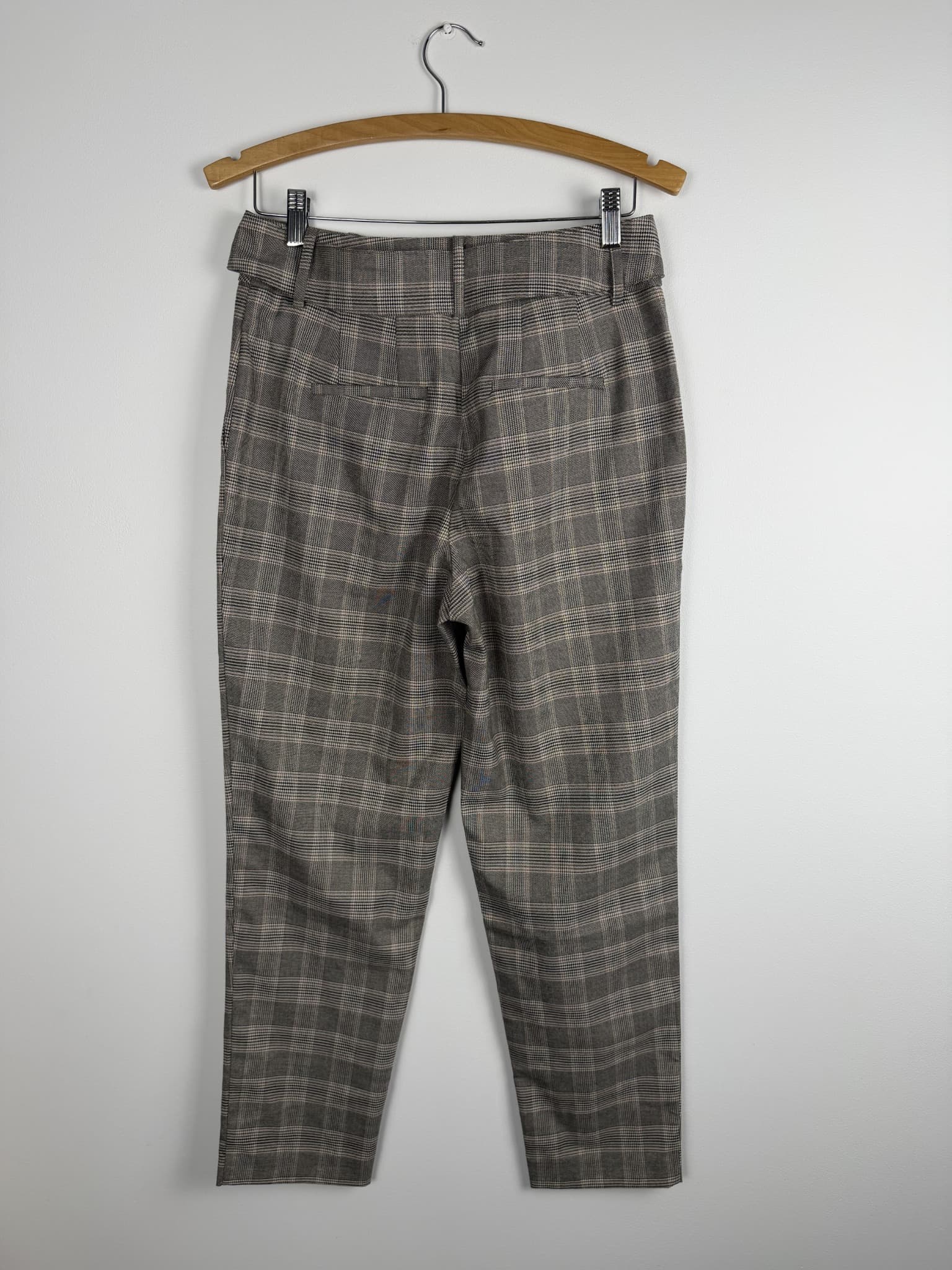 Portmans Plaid High-Waisted Trousers With Belt Size 8 — photo 4 of 8