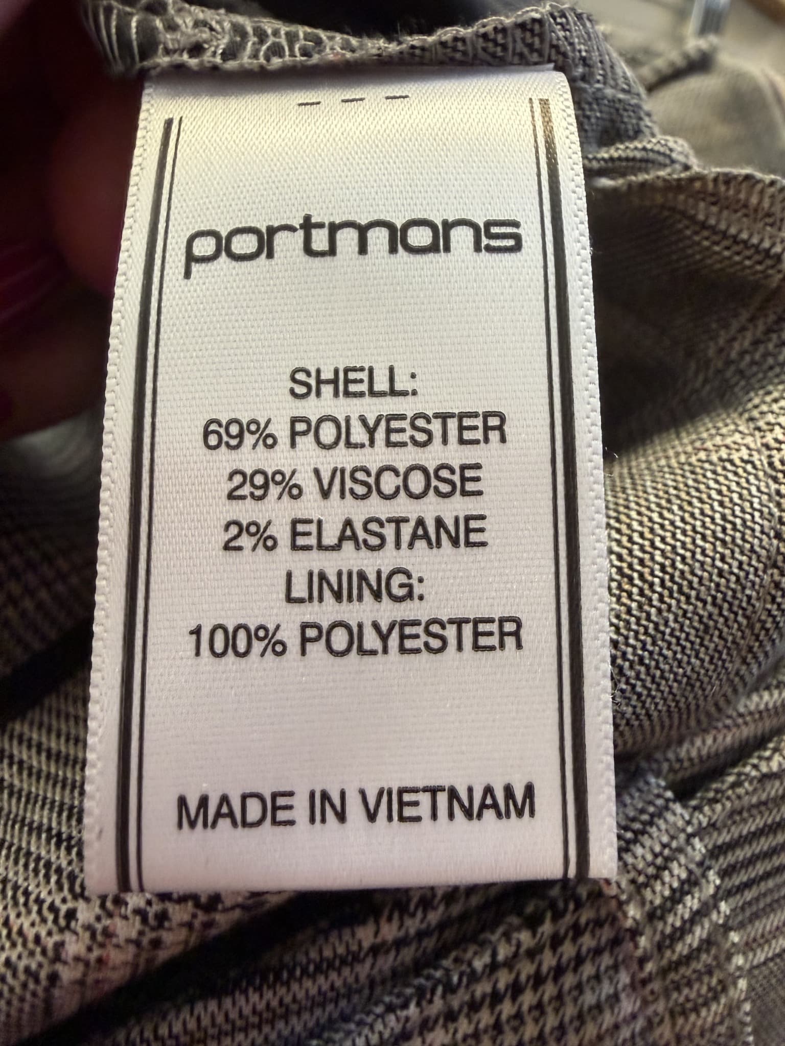 Portmans Plaid High-Waisted Trousers With Belt Size 8 — photo 5 of 8