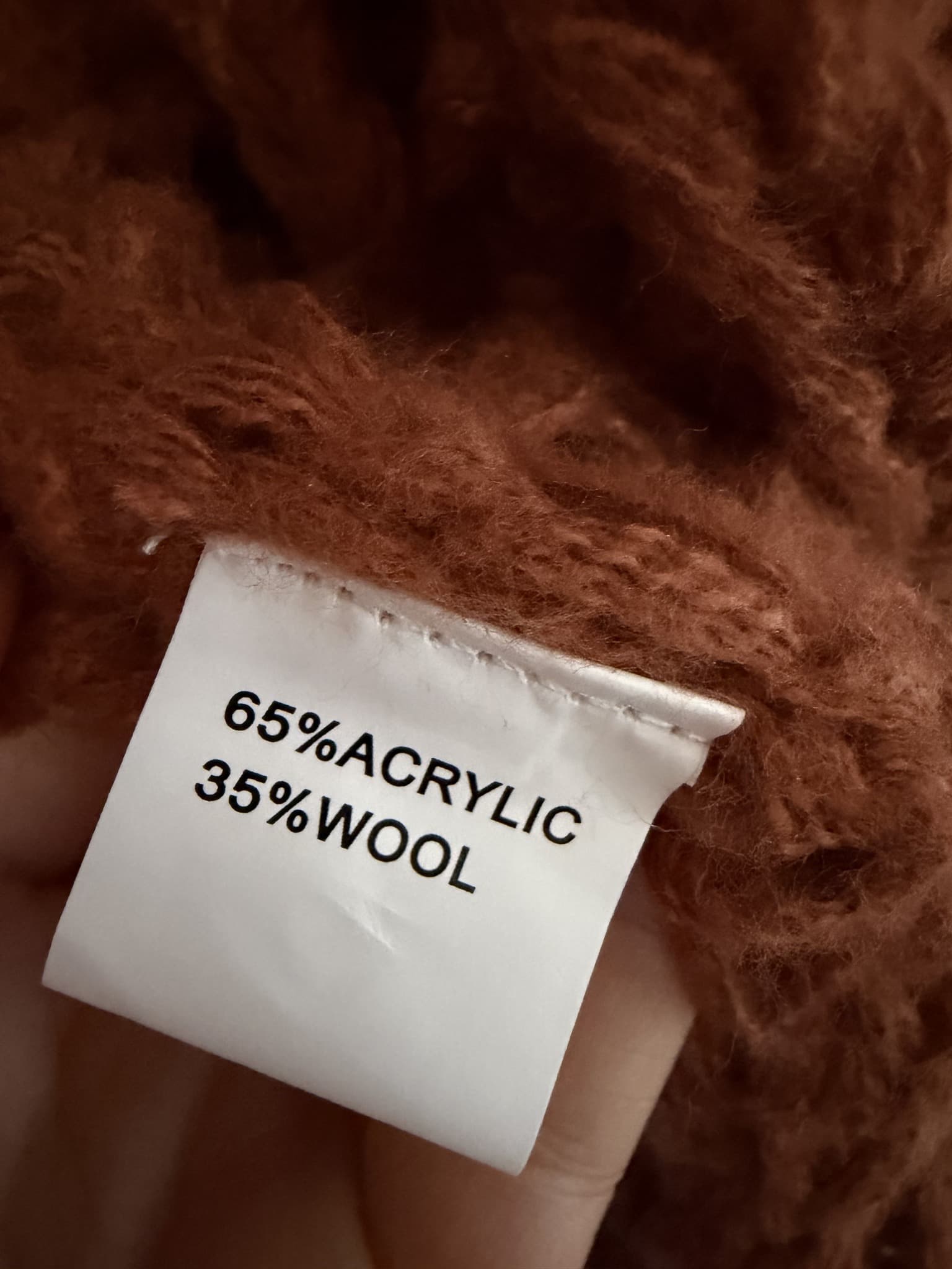 Salty Crush Brown Cable Knit Cardigan Women's Open Front — photo 3 of 8