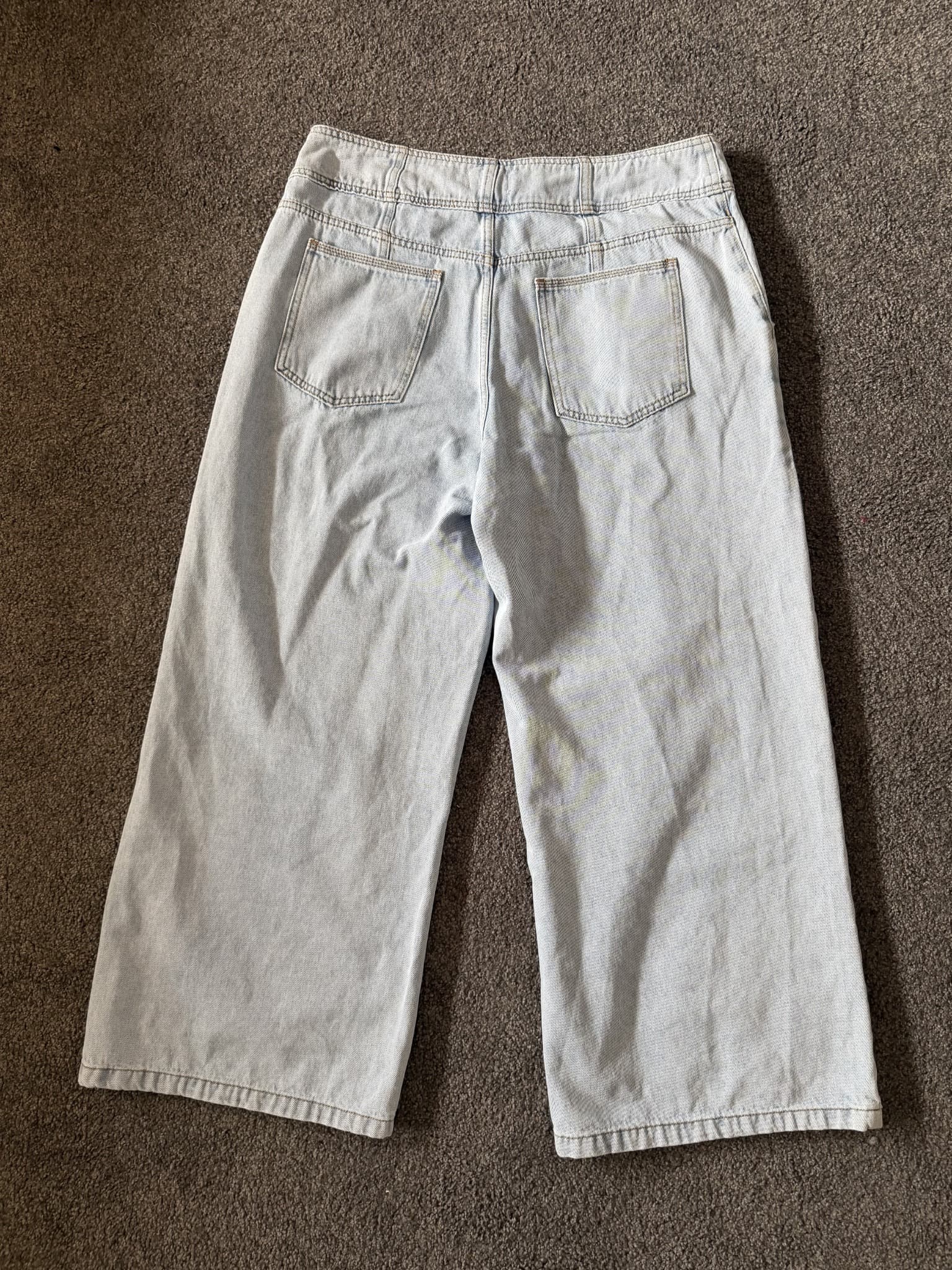 Seed Heritage High-Waisted Button-Front Wide-Leg Cropped Jeans Size 16 — photo 4 of 8