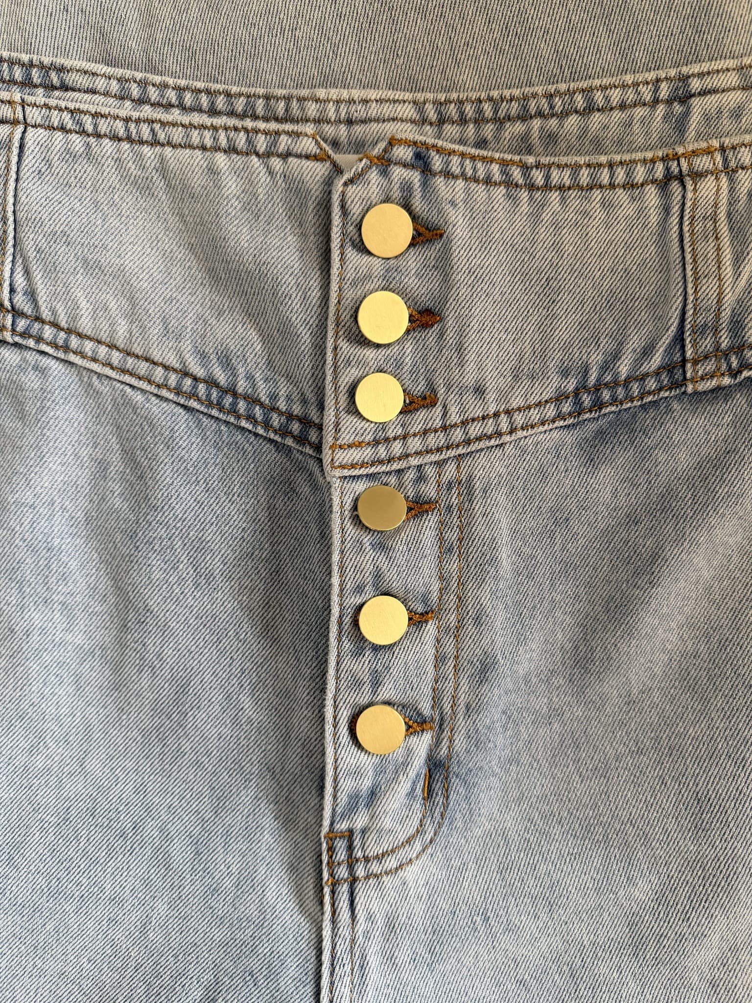 Seed Heritage High-Waisted Button-Front Wide-Leg Cropped Jeans Size 16 — photo 7 of 8