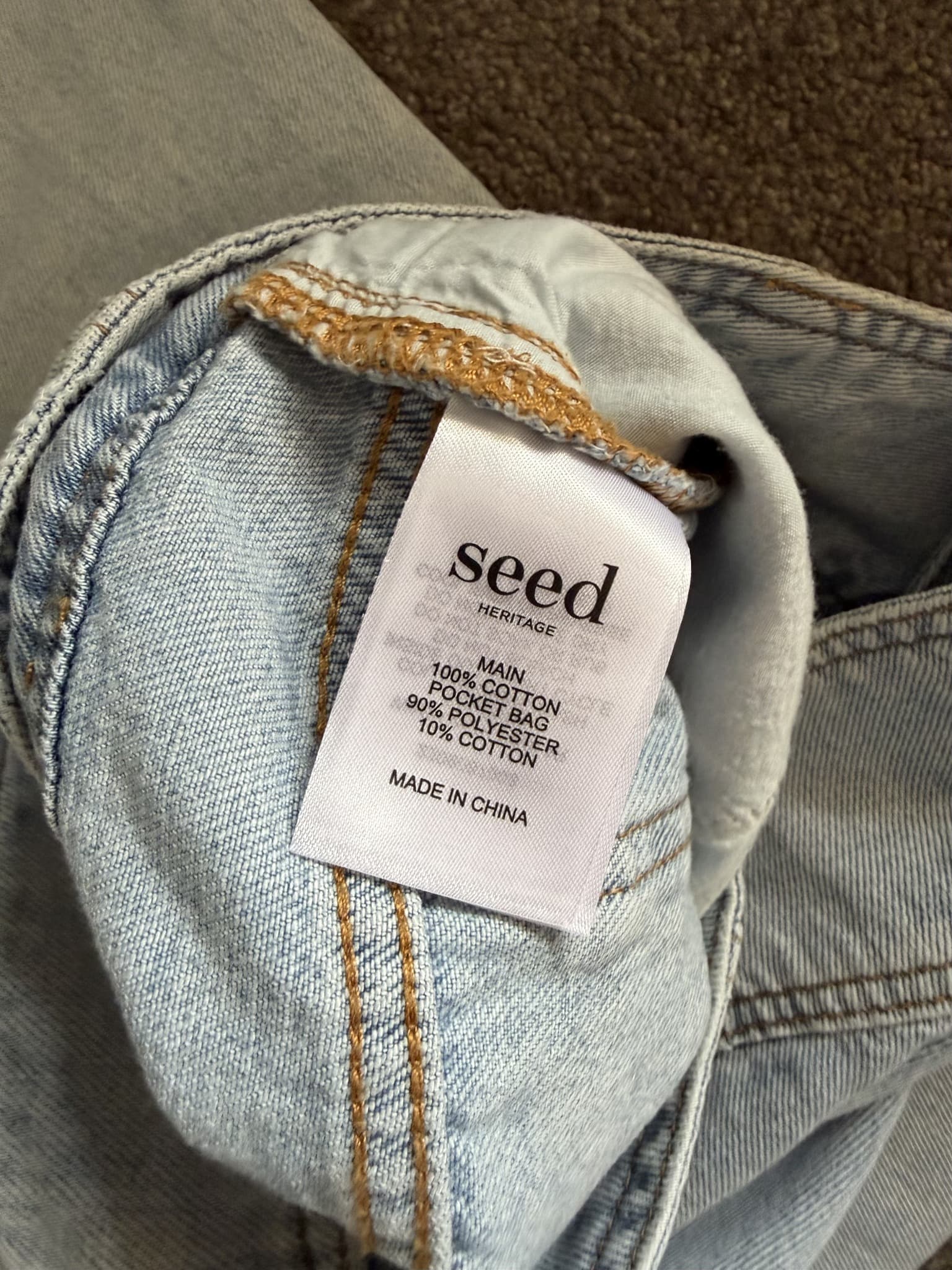 Seed Heritage High-Waisted Button-Front Wide-Leg Cropped Jeans Size 16 — photo 8 of 8