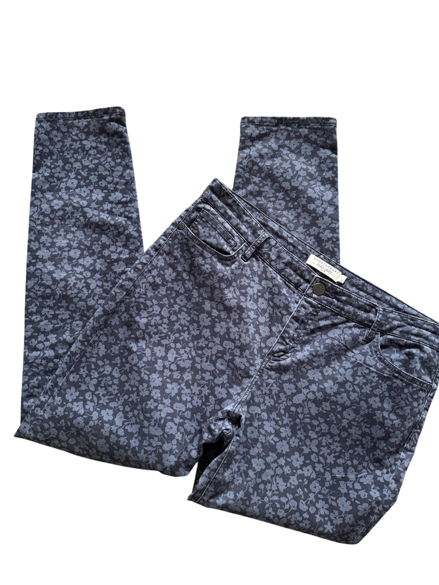 Sportscraft Cleo Slim Jeans Women's Floral Print Navy Blue — photo 1 of 4