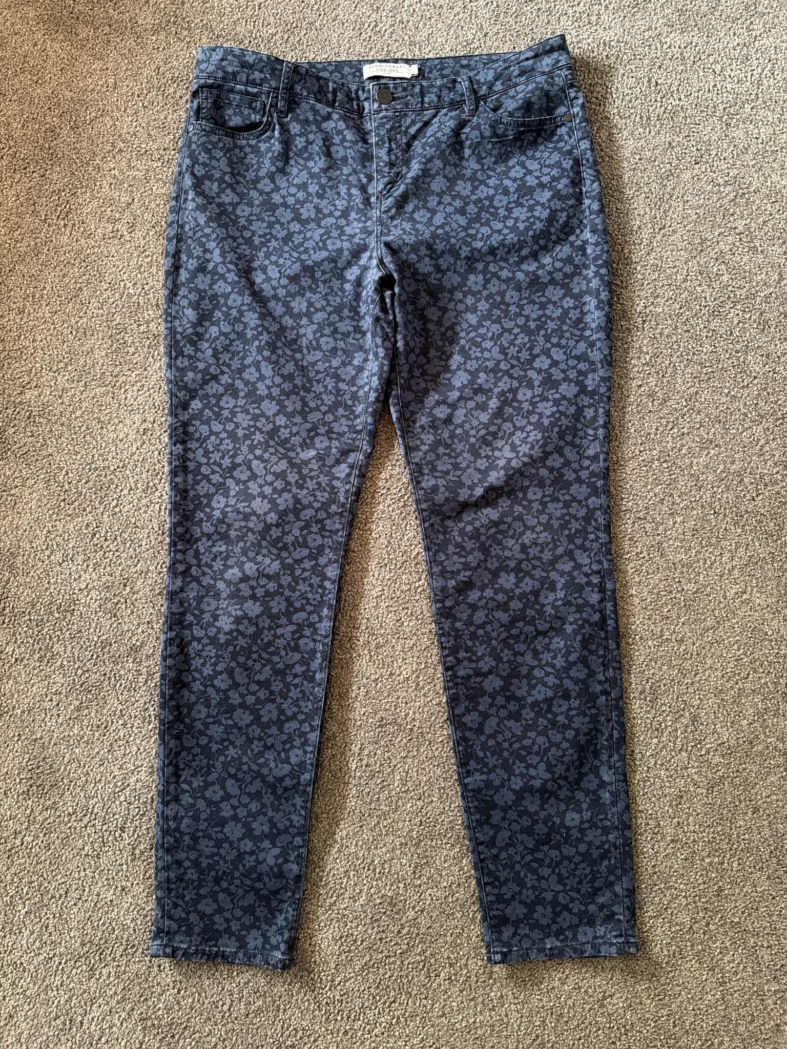 Sportscraft Cleo Slim Jeans Women's Floral Print Navy Blue — photo 2 of 4
