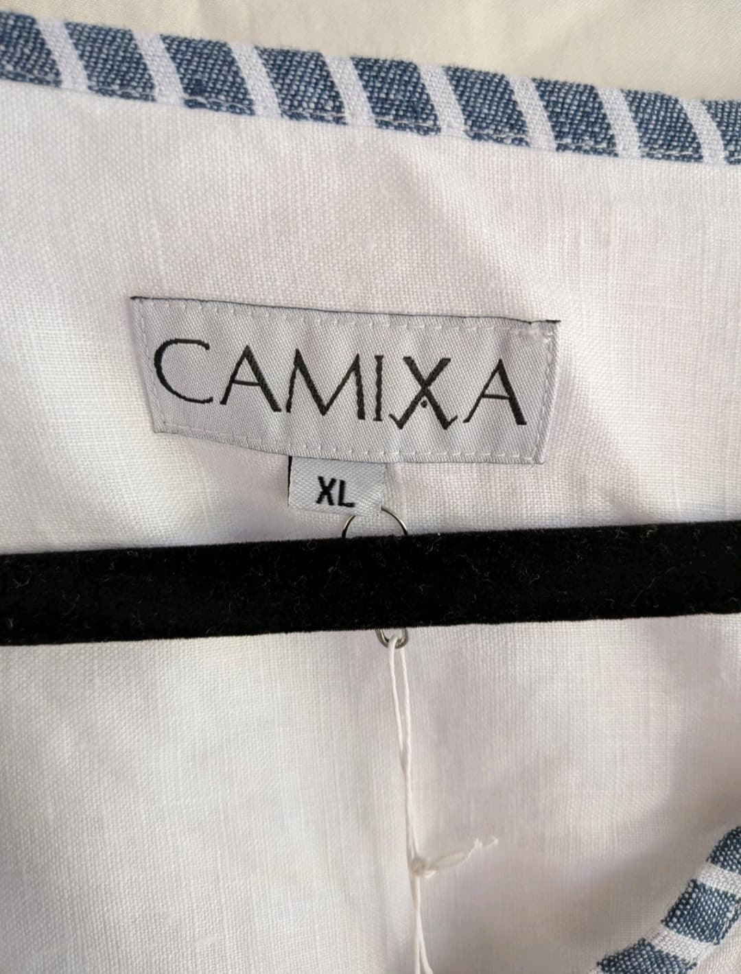 Camixa Martina Linen Tee Bundle Black And White Striped Trim Size XL New — photo 12 of 13