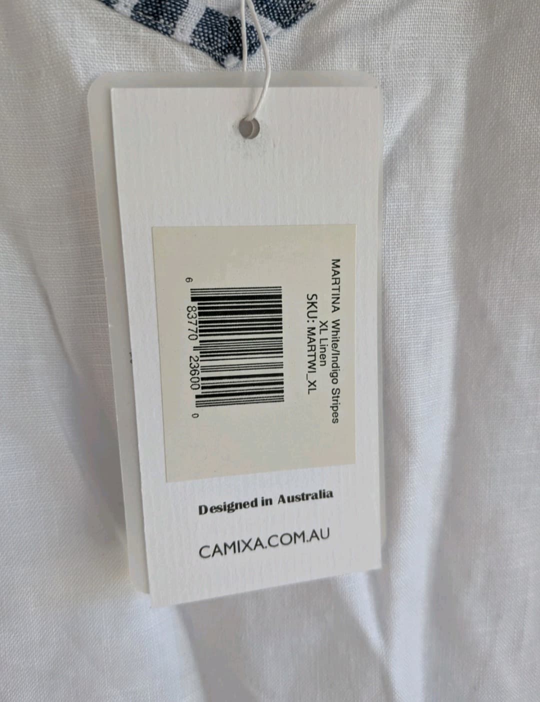 Camixa Martina Linen Tee Bundle Black And White Striped Trim Size XL New — photo 13 of 13
