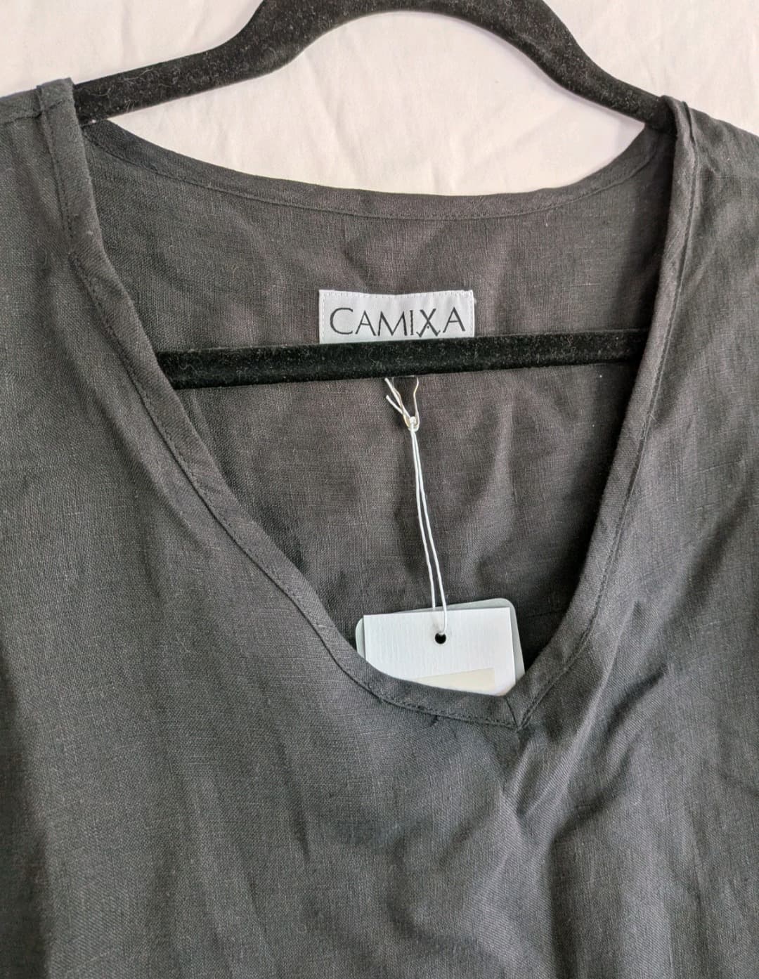 Camixa Martina Linen Tee Bundle Black And White Striped Trim Size XL New — photo 4 of 13