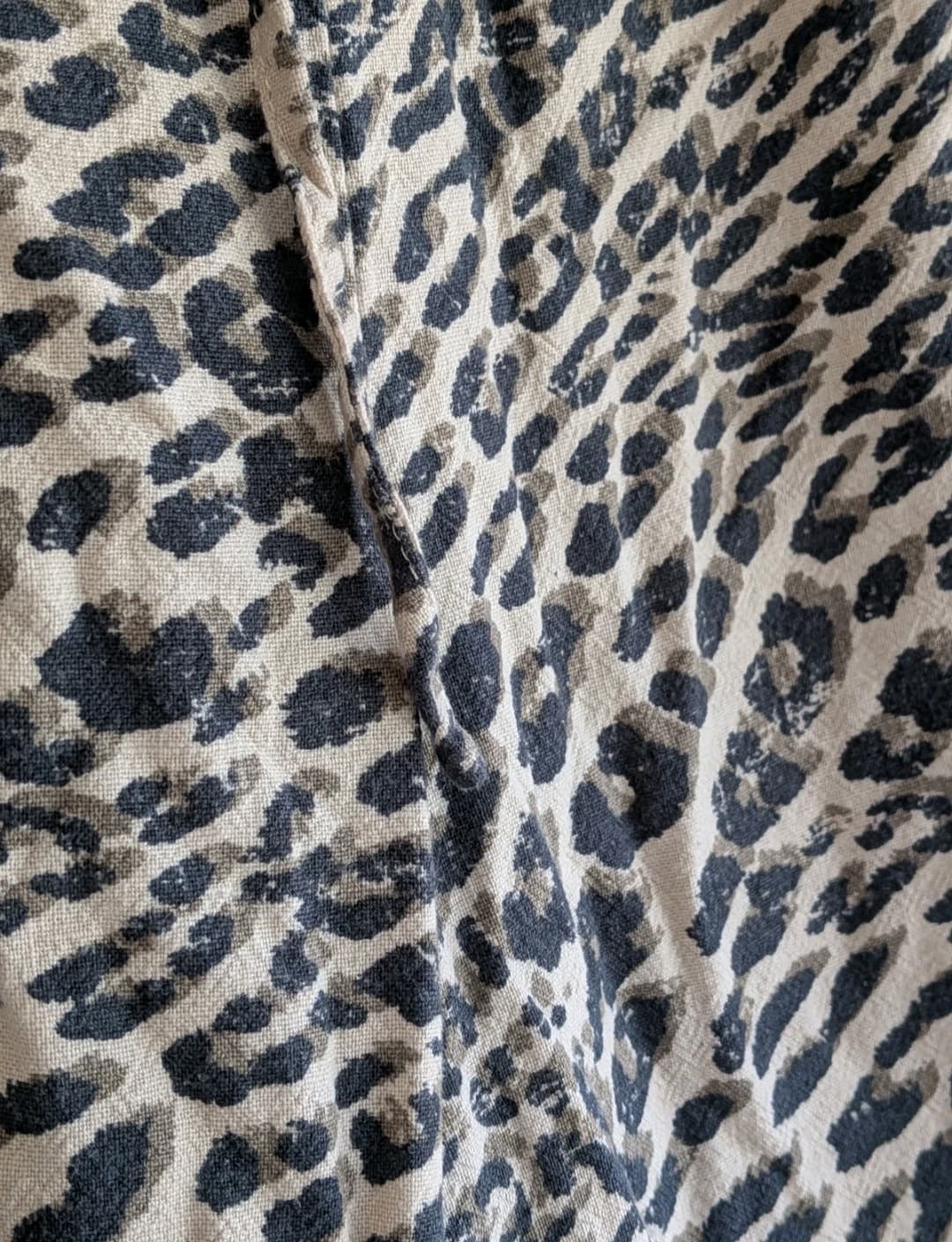 Ceres Life Leopard Print Wide Leg Pants XL Linen Blend Side Stripe Casual — photo 4 of 10