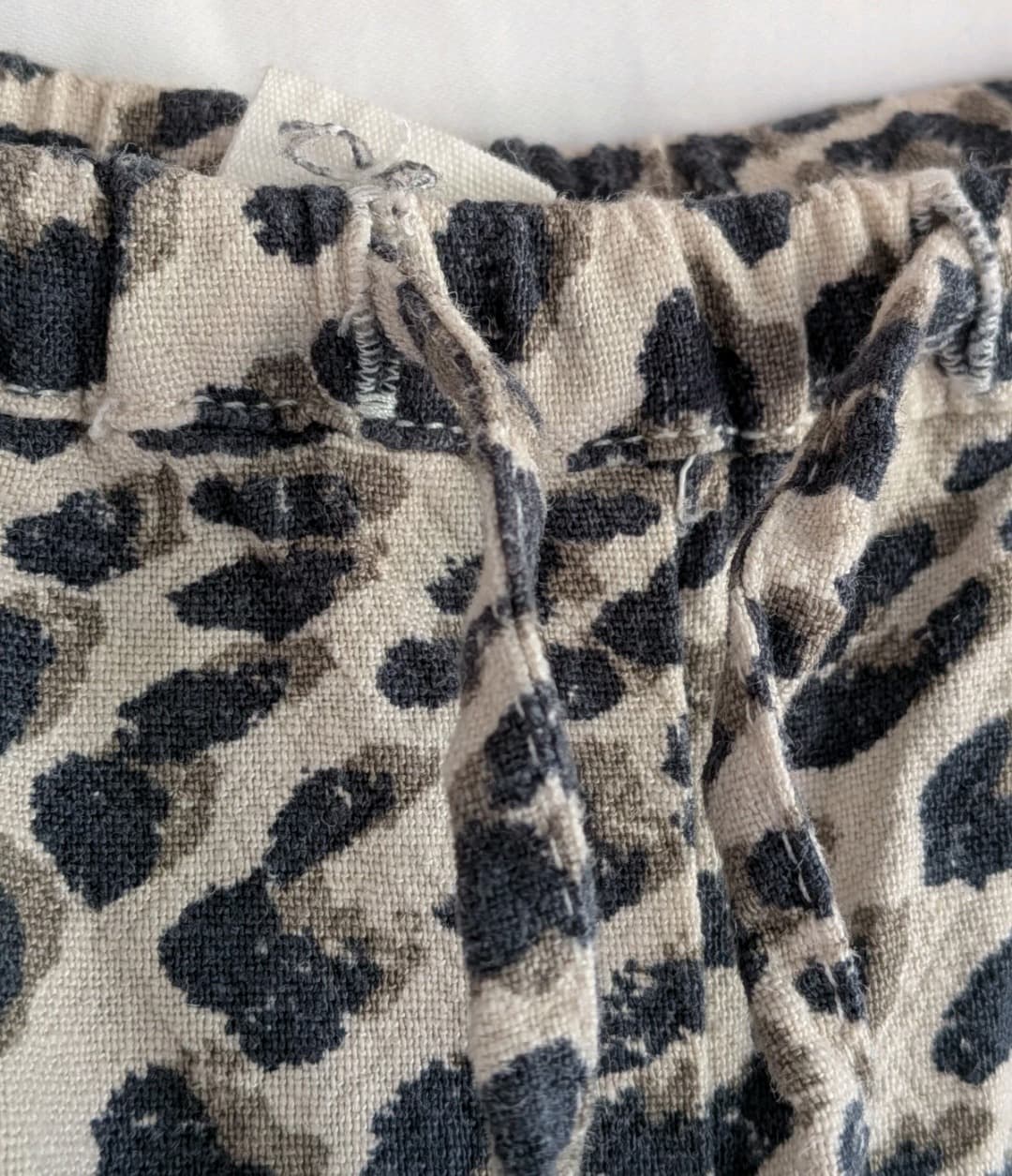 Ceres Life Leopard Print Wide Leg Pants XL Linen Blend Side Stripe Casual — photo 6 of 10