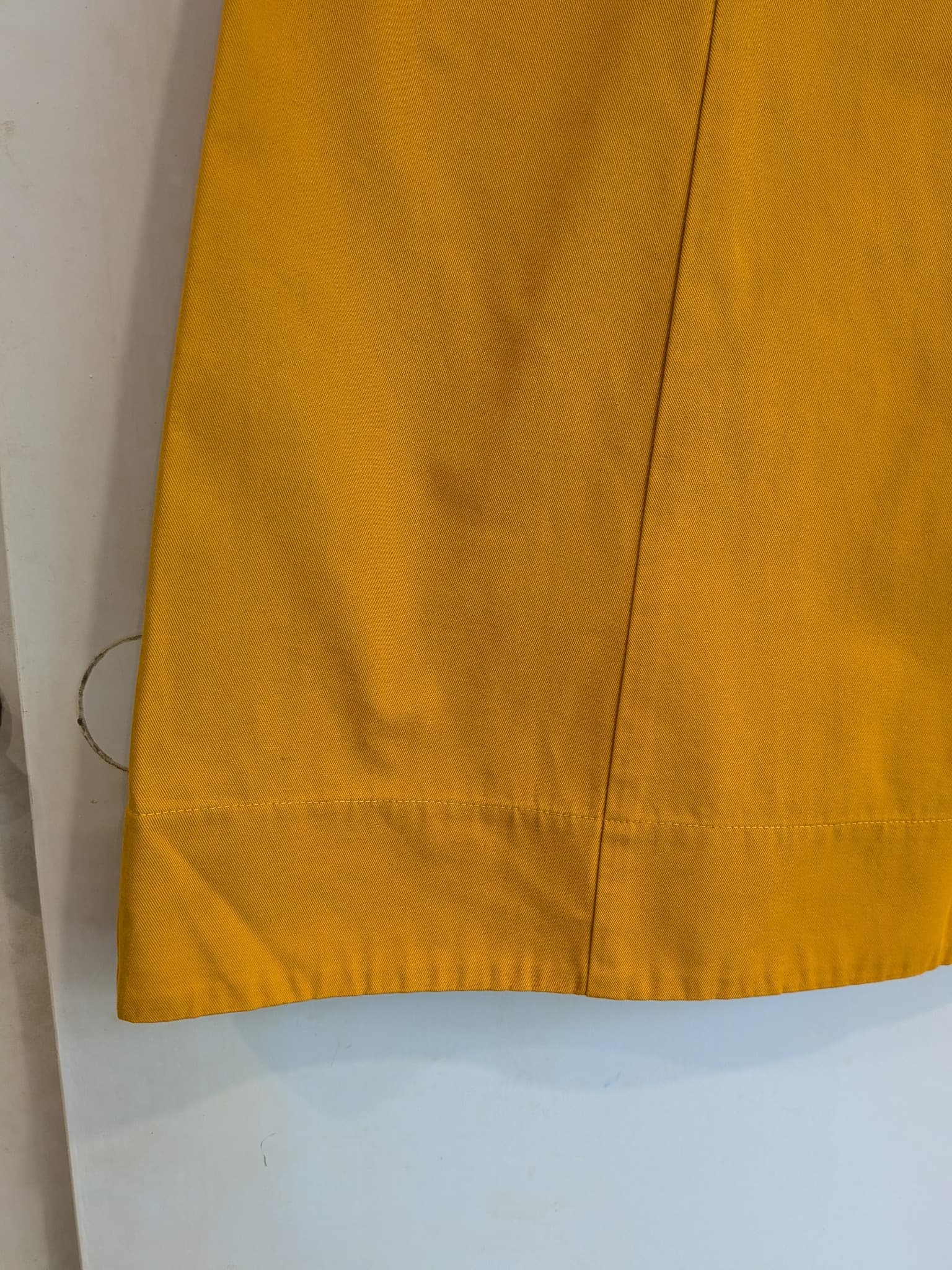 Cue Mustard Yellow Lace-Up Mini Dress Cotton Sleeveless Shift — photo 5 of 11