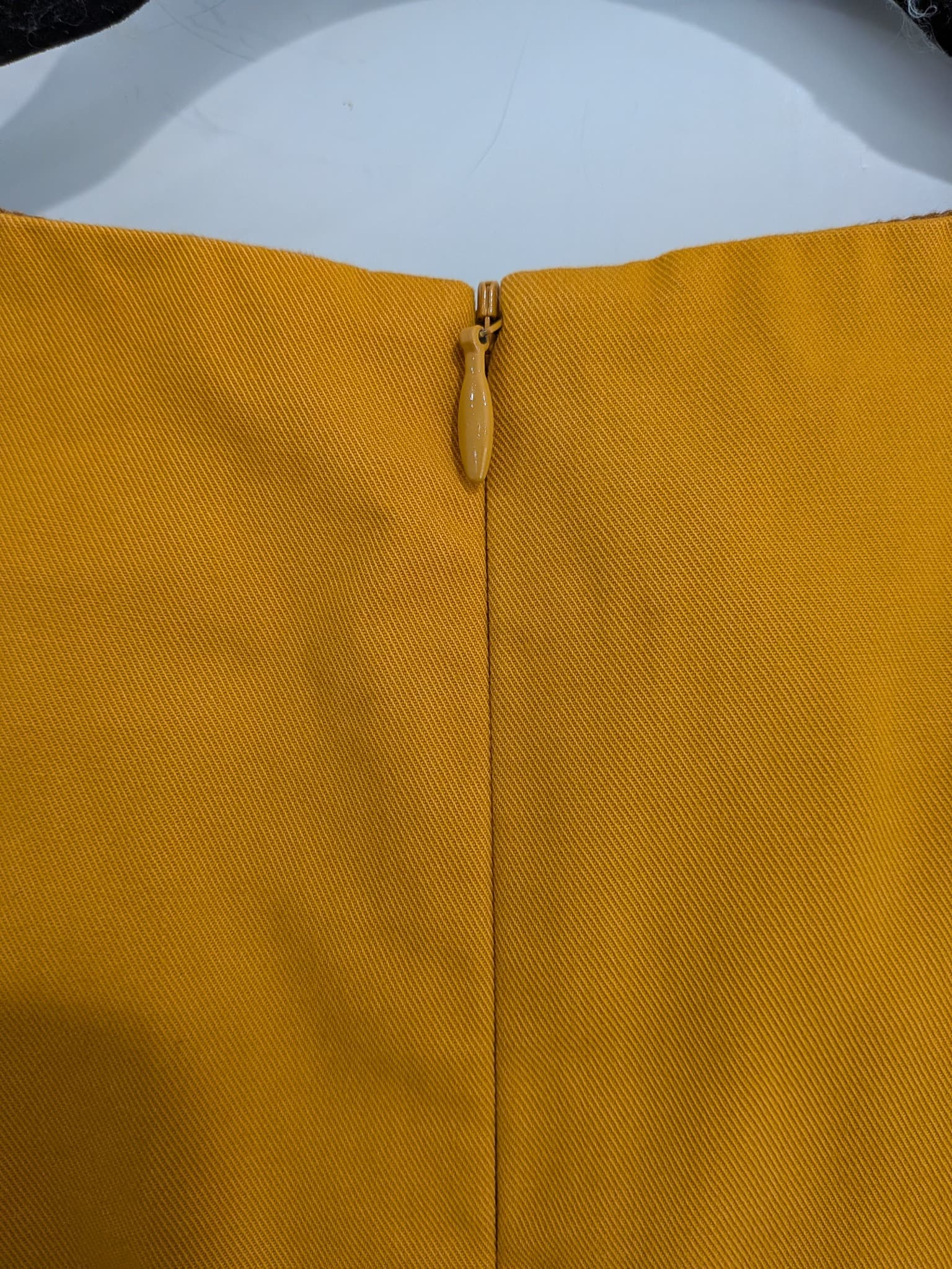 Cue Mustard Yellow Lace-Up Mini Dress Cotton Sleeveless Shift — photo 9 of 11