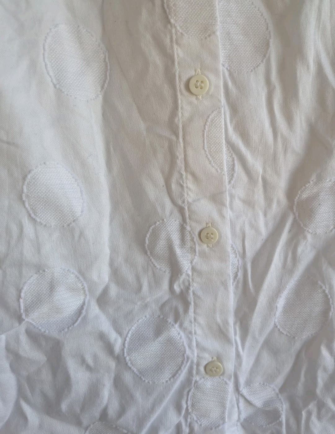 Gorman Shirt Size 18 White Organic Cotton Embroidered Spot Button Blouse — photo 5 of 10