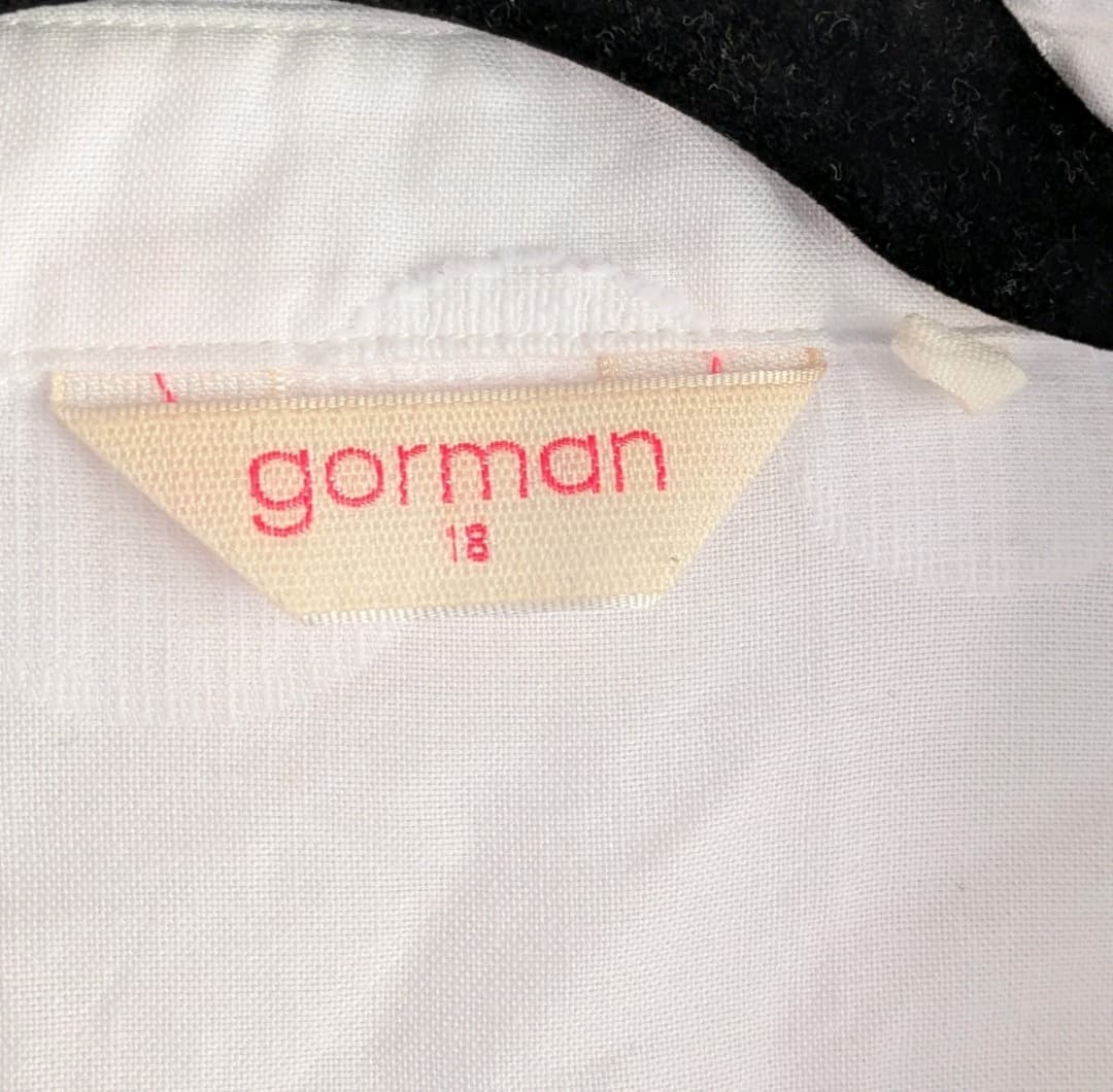 Gorman Shirt Size 18 White Organic Cotton Embroidered Spot Button Blouse — photo 7 of 10