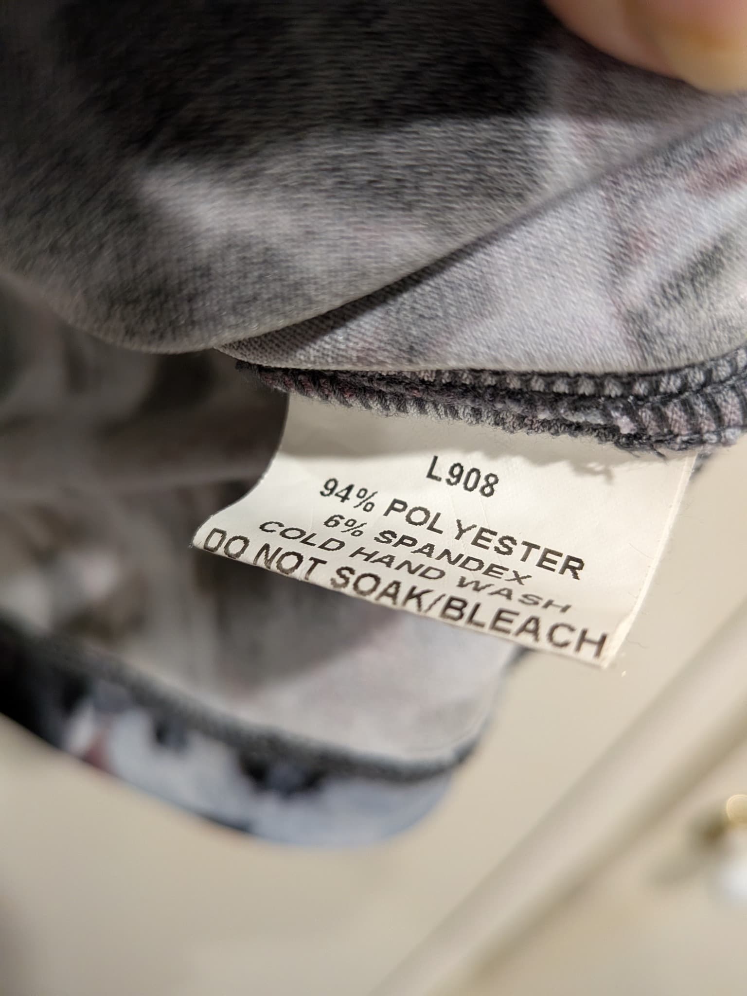 Liz Jordan Faux Wrap Top XL Grey Black Animal Print Stretch Blouse — photo 7 of 9